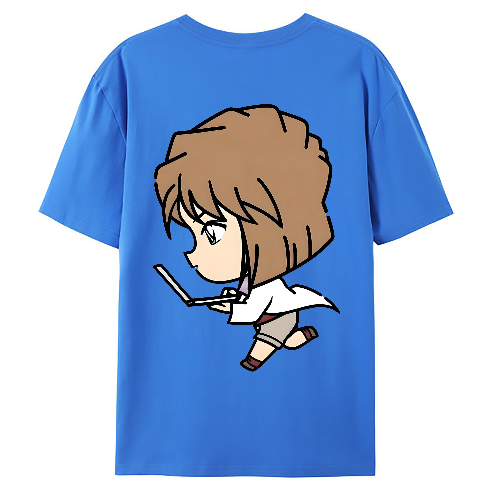 （画像用） 名探偵コナン 灰原 哀 はいばら あい Detective Conan Anita Hailey、Vi Graythorn Haibara Ai 綿100％ メンズ半袖Tシャツ（バックプリント） 通気性