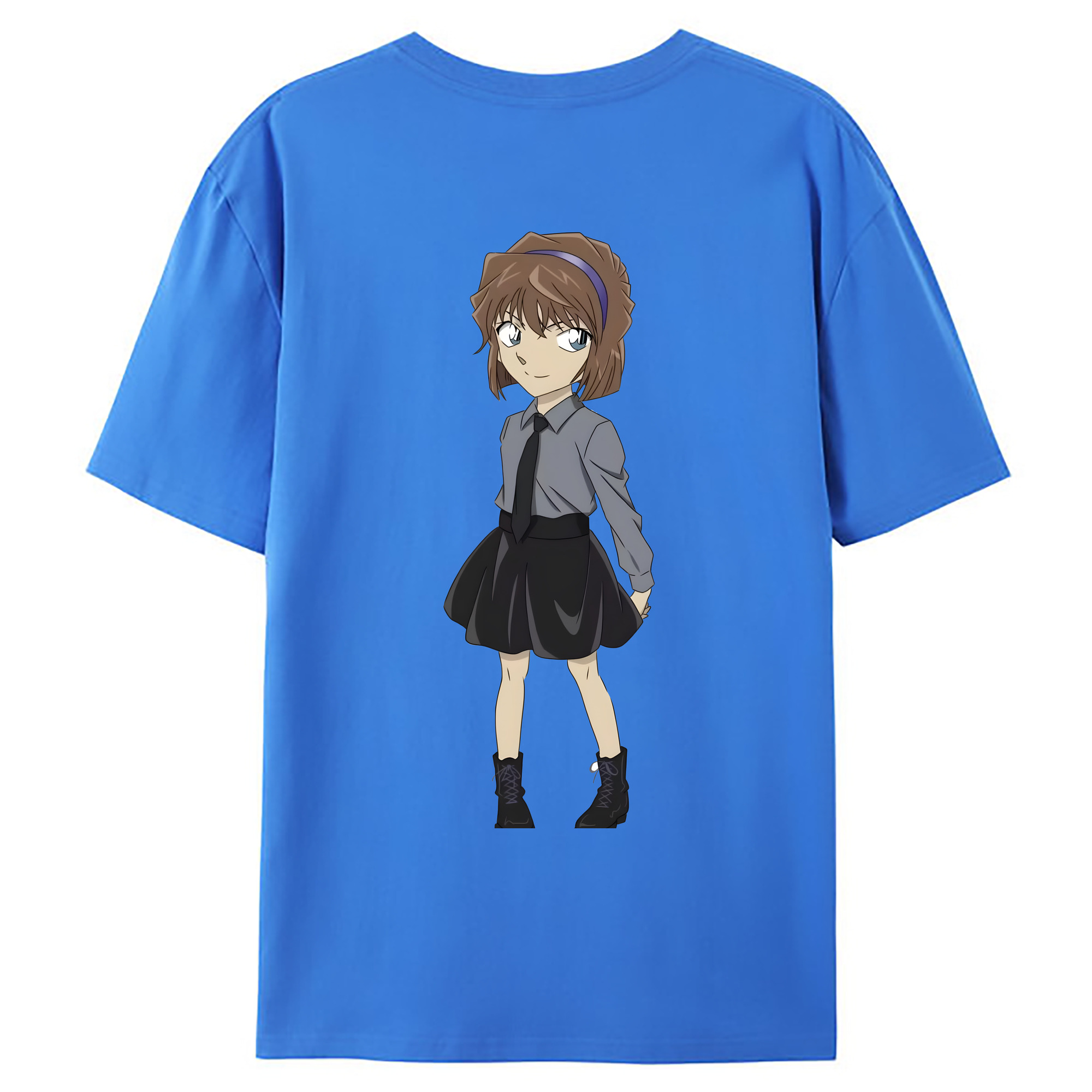 （画像用） 名探偵コナン 灰原 哀 はいばら あい Detective Conan Anita Hailey、Vi Graythorn Haibara Ai 綿100％ メンズ半袖Tシャツ（バックプリント） 通気性