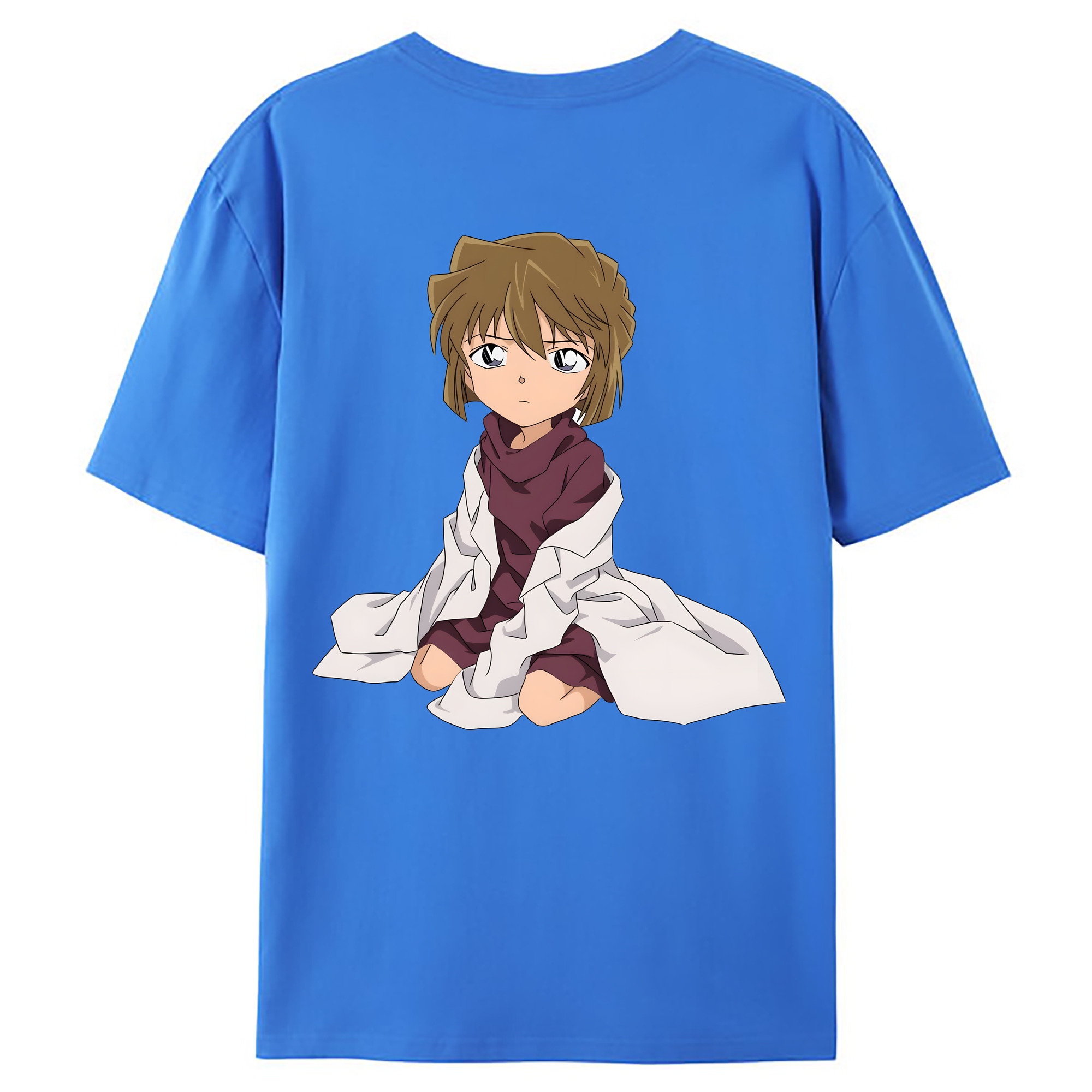 （画像用） 名探偵コナン 灰原 哀 はいばら あい Detective Conan Anita Hailey、Vi Graythorn Haibara Ai 綿100％ メンズ半袖Tシャツ（バックプリント） 通気性