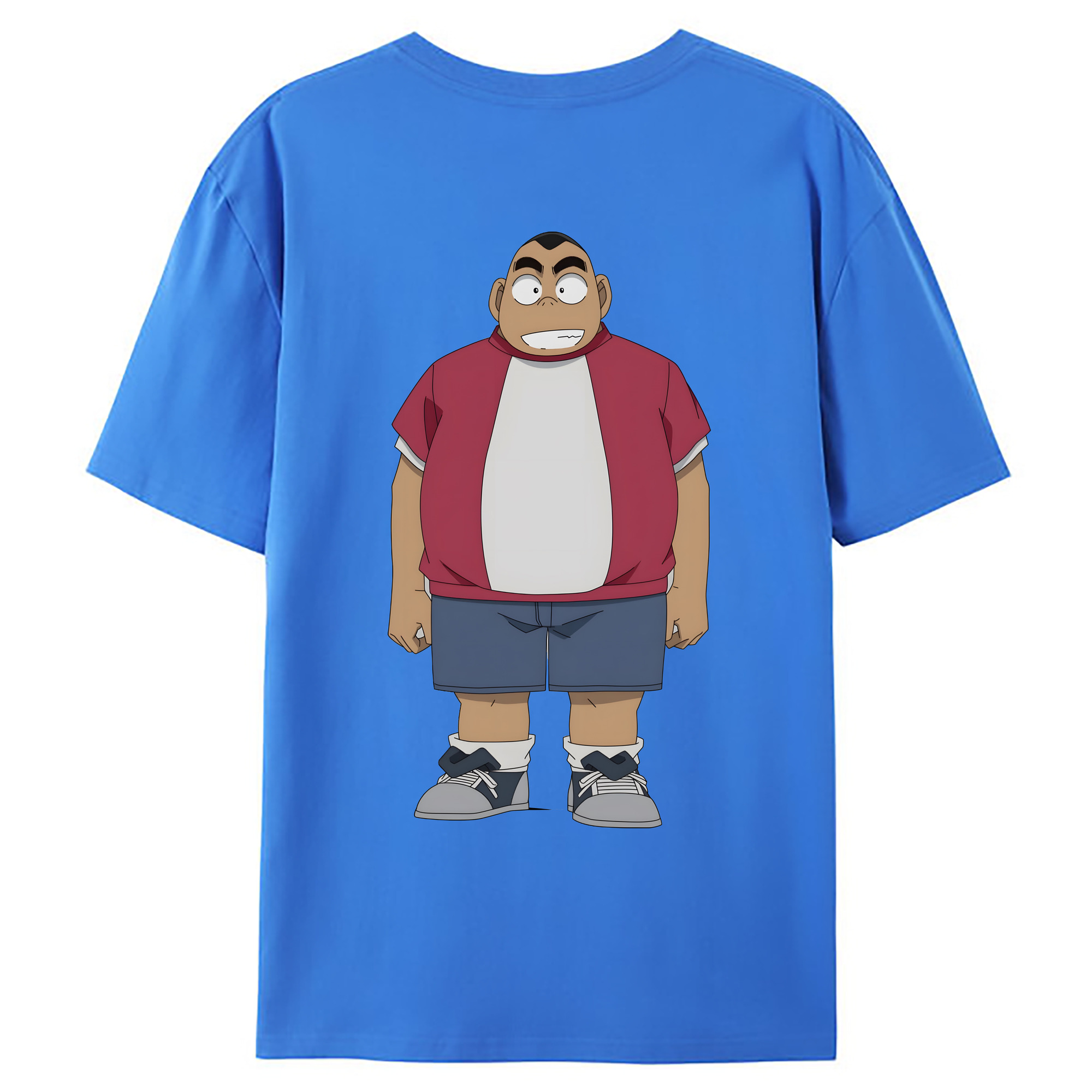（画像用） 名探偵コナン 小嶋 元太 こじま げんた Detective Conan Kojima Genta 綿100％ メンズ半袖Tシャツ（バックプリント） 通気性