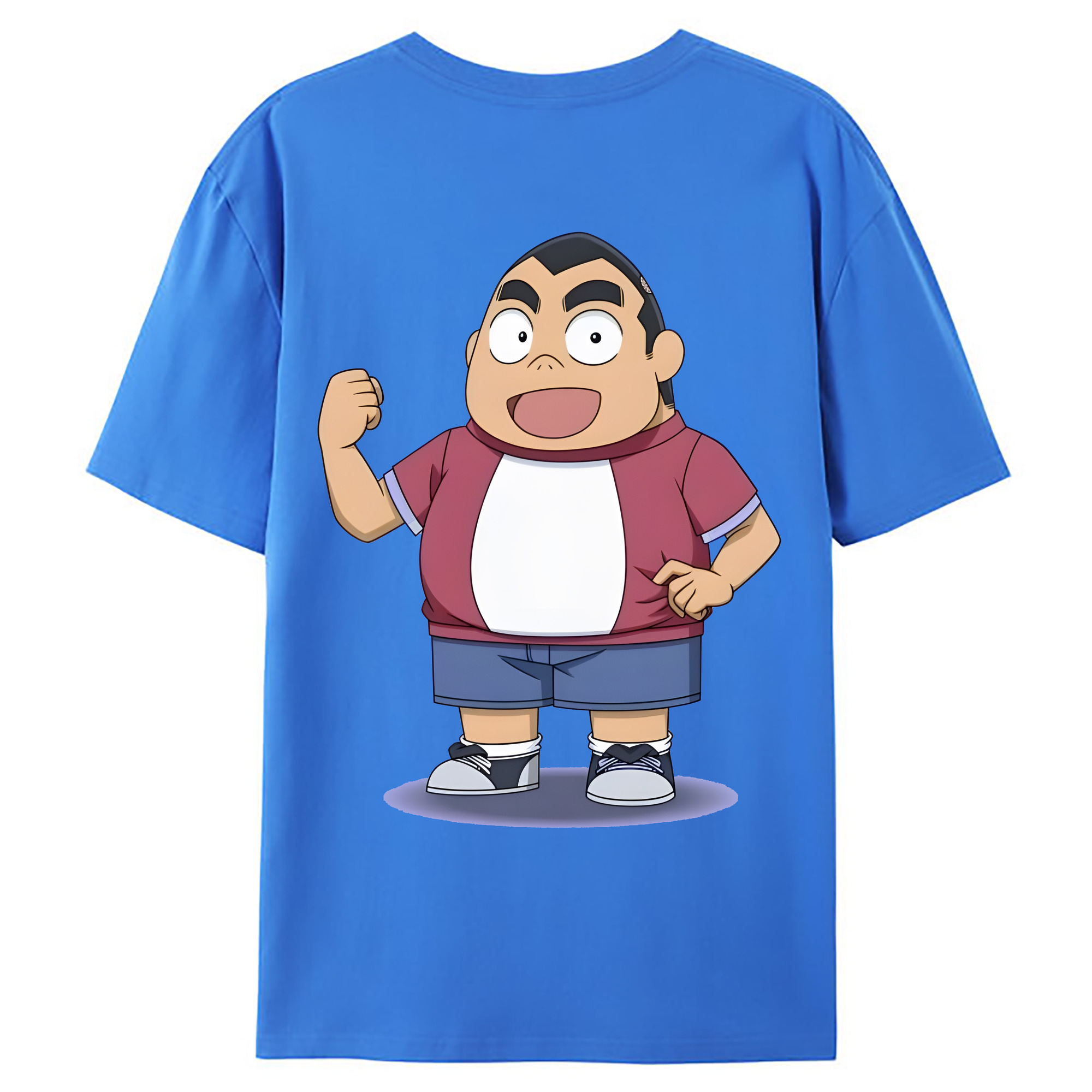 （画像用） 名探偵コナン 小嶋 元太 こじま げんた Detective Conan Kojima Genta 綿100％ メンズ半袖Tシャツ（バックプリント） 通気性