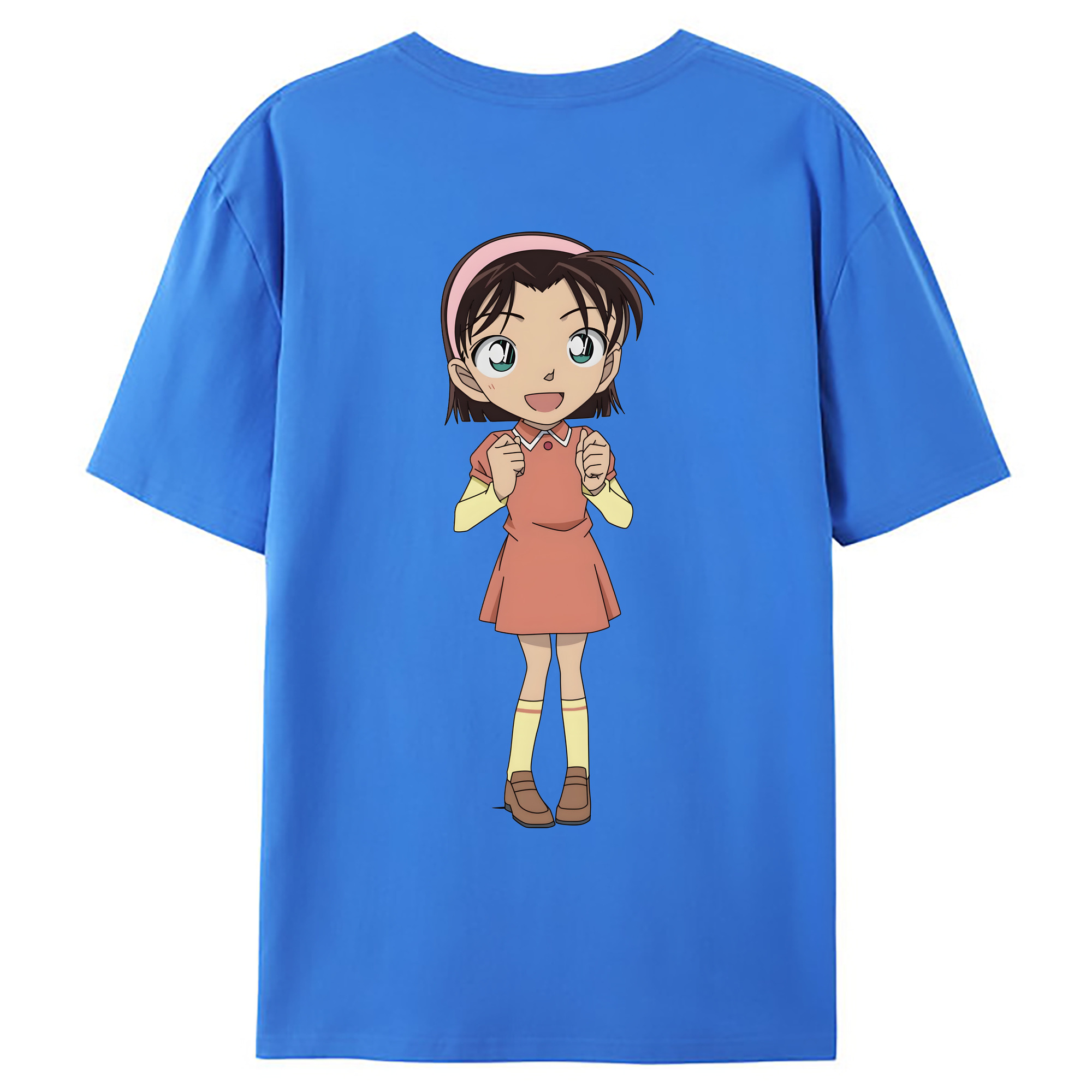 （画像用） 名探偵コナン 吉田 歩美 よしだ あゆみ Detective Conan my Yeager 綿100％ メンズ半袖Tシャツ（バックプリント） 通気性