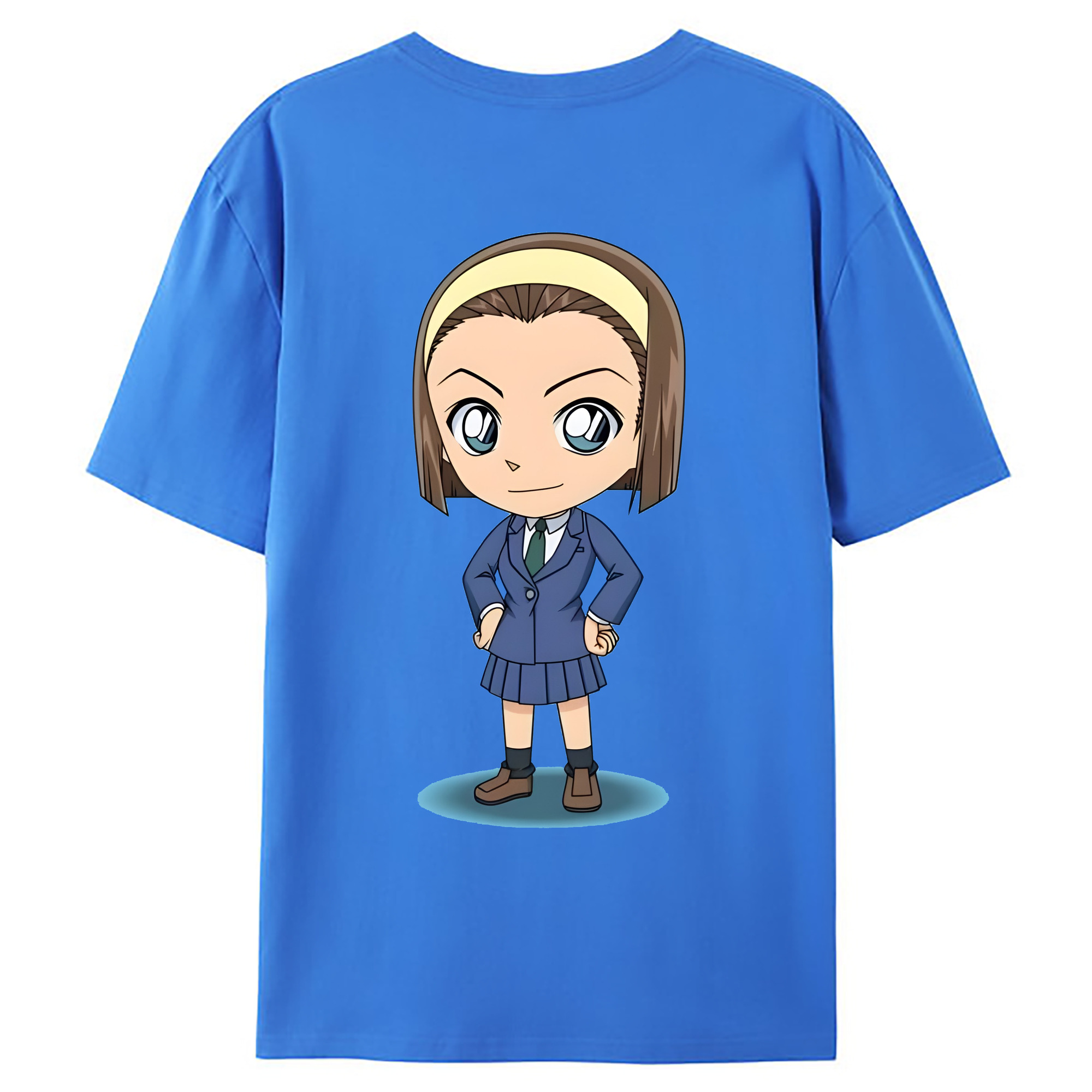 （画像用） 名探偵コナン 吉田 歩美 よしだ あゆみ Detective Conan my Yeager 綿100％ メンズ半袖Tシャツ（バックプリント） 通気性