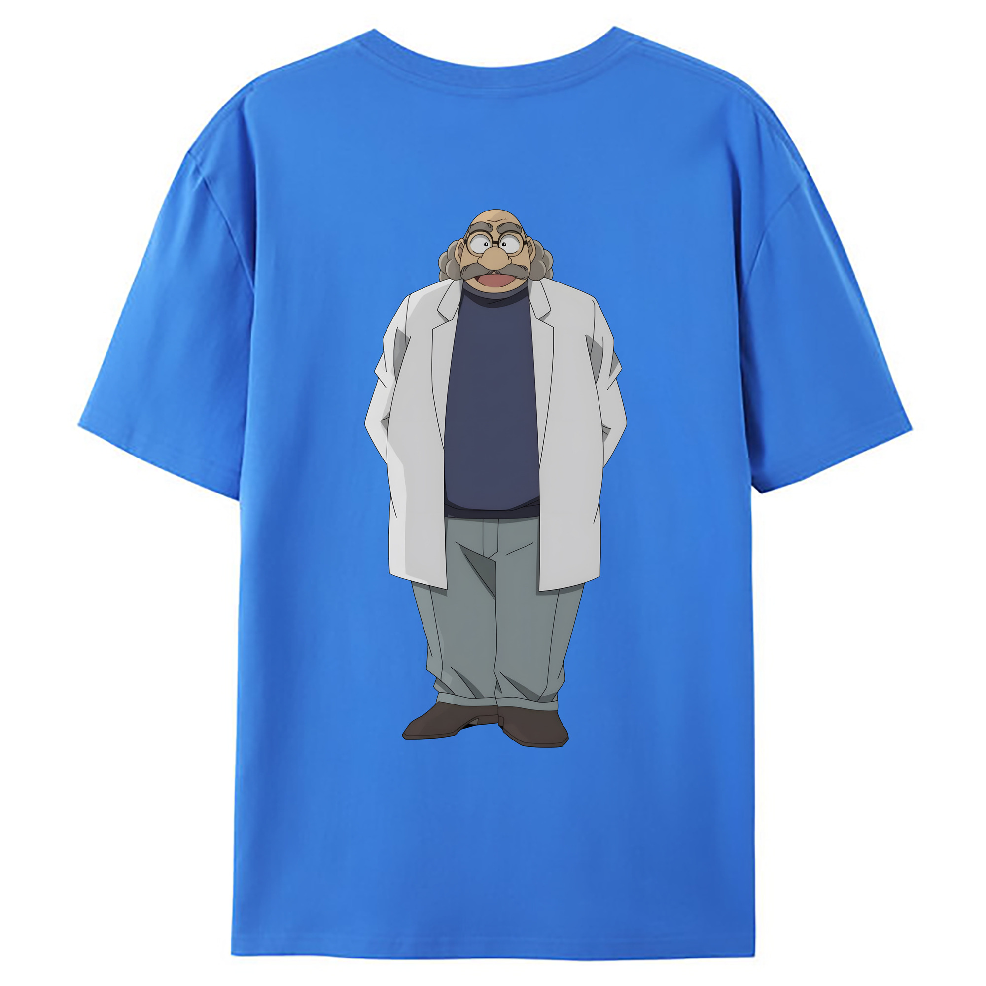 （画像用） 名探偵コナン あがさ ひろし Detective Conan Agasa Hiroshi 綿100％ メンズ半袖Tシャツ（バックプリント） 通気性
