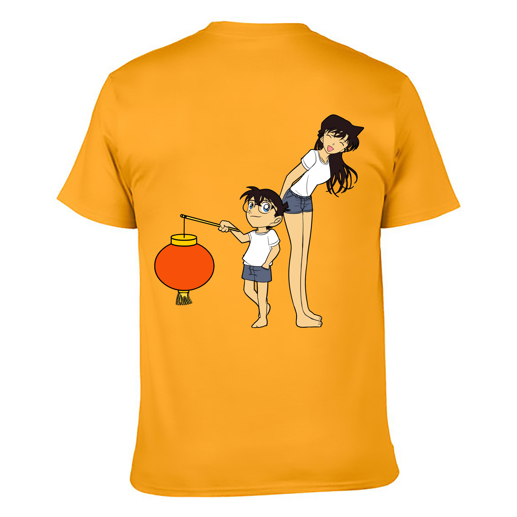 （画像用） 名探偵コナン 毛利 蘭 もうり らん、モーリ ラン Detective Conan Rachel Moore 綿100％ メンズ半袖Tシャツ（バックプリント） 通気性
