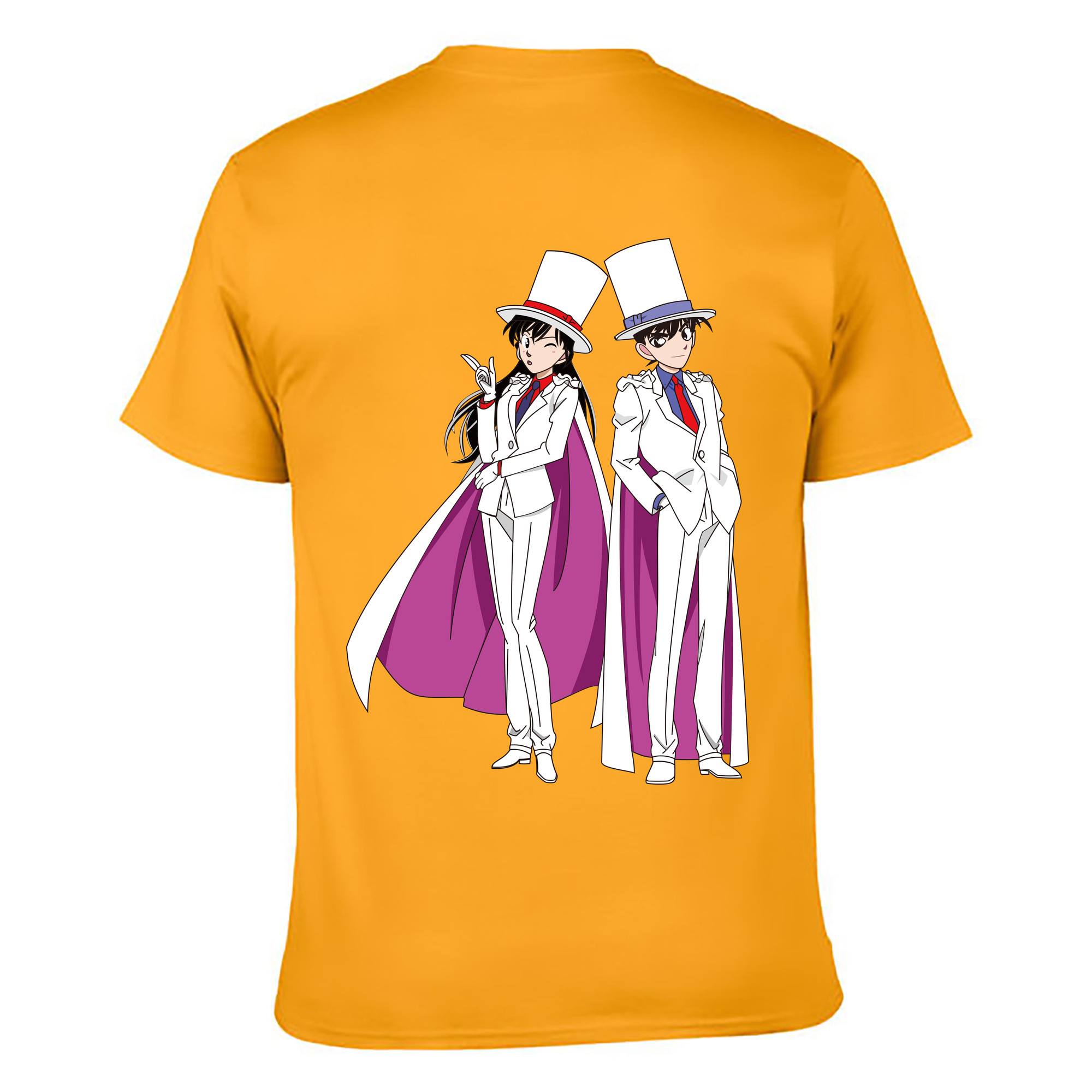 （画像用） 名探偵コナン くろば かいと Detective Conan Kuroba Kaito 綿100％ メンズ半袖Tシャツ（バックプリント） 通気性
