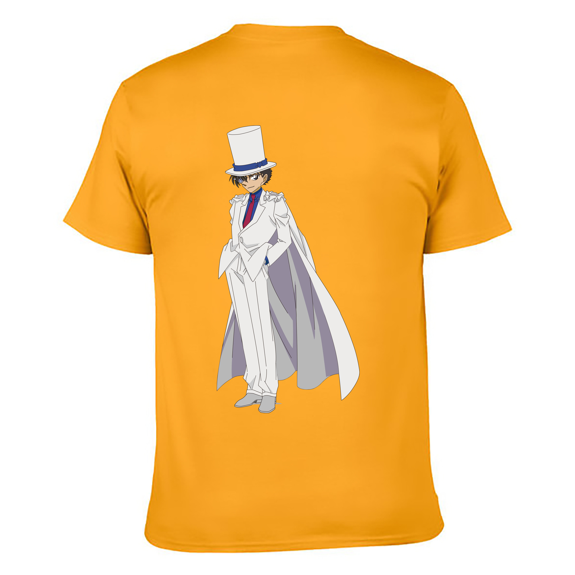 （画像用） 名探偵コナン くろば かいと Detective Conan Kuroba Kaito 綿100％ メンズ半袖Tシャツ（バックプリント） 通気性