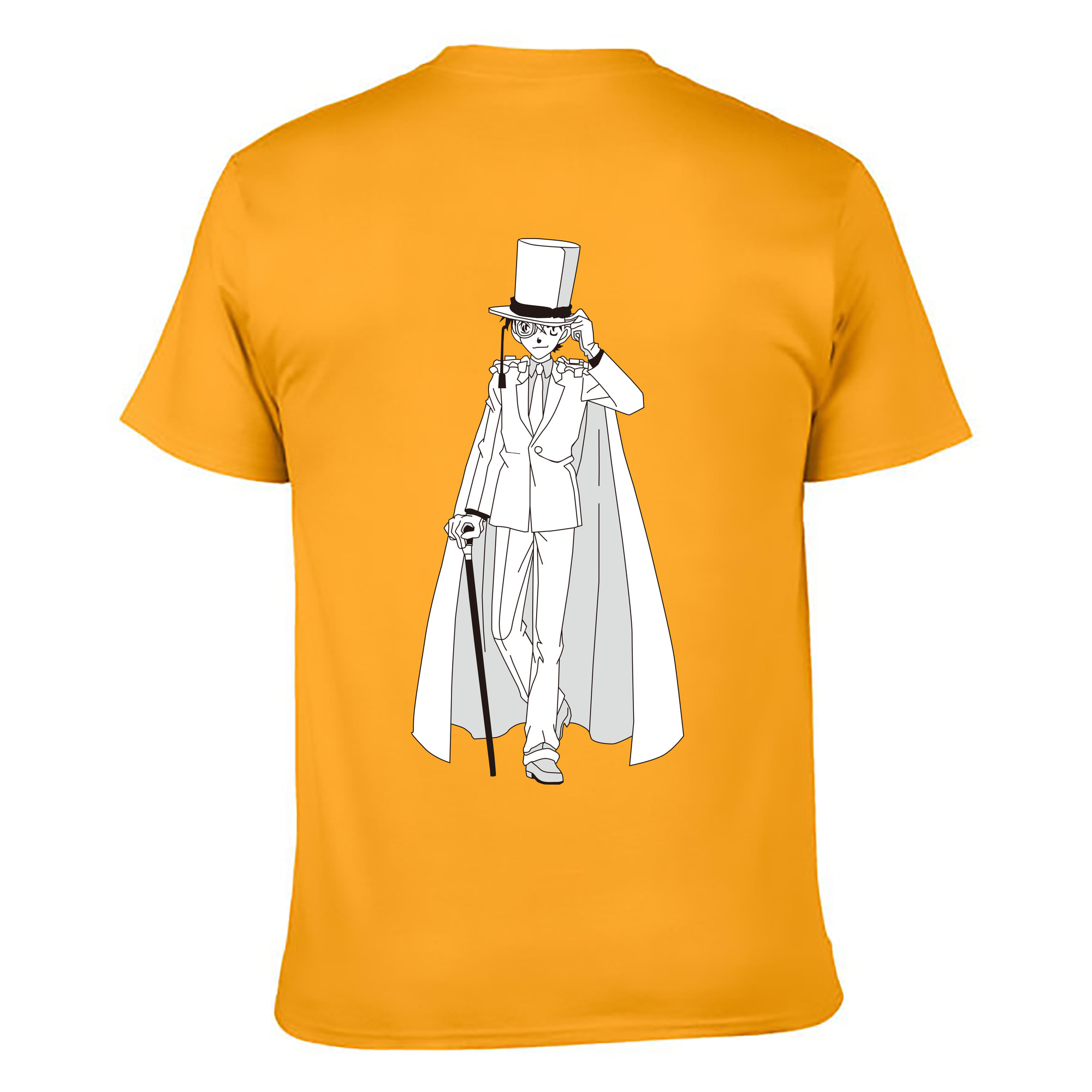 （画像用） 名探偵コナン くろば かいと Detective Conan Kuroba Kaito 綿100％ メンズ半袖Tシャツ（バックプリント） 通気性