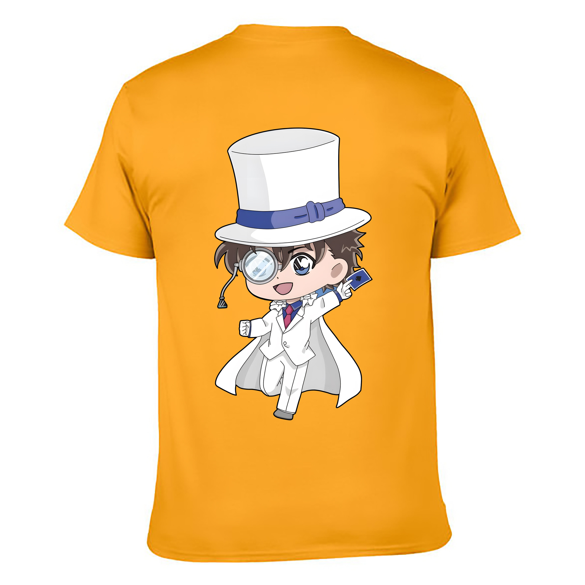 （画像用） 名探偵コナン くろば かいと Detective Conan Kuroba Kaito 綿100％ メンズ半袖Tシャツ（バックプリント） 通気性