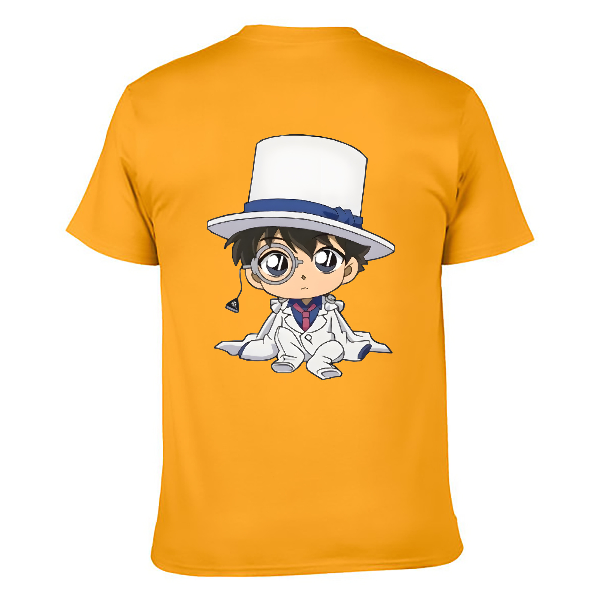 （画像用） 名探偵コナン くろば かいと Detective Conan Kuroba Kaito 綿100％ メンズ半袖Tシャツ（バックプリント） 通気性