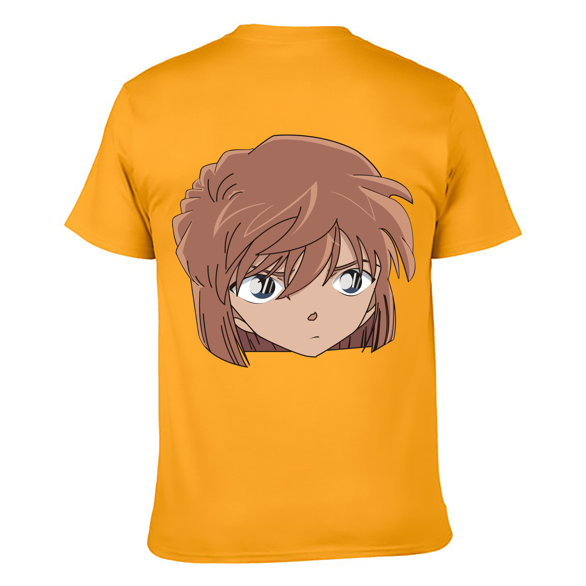 （画像用） 名探偵コナン 灰原 哀 はいばら あい Detective Conan Anita Hailey、Vi Graythorn Haibara Ai 綿100％ メンズ半袖Tシャツ（バックプリント） 通気性