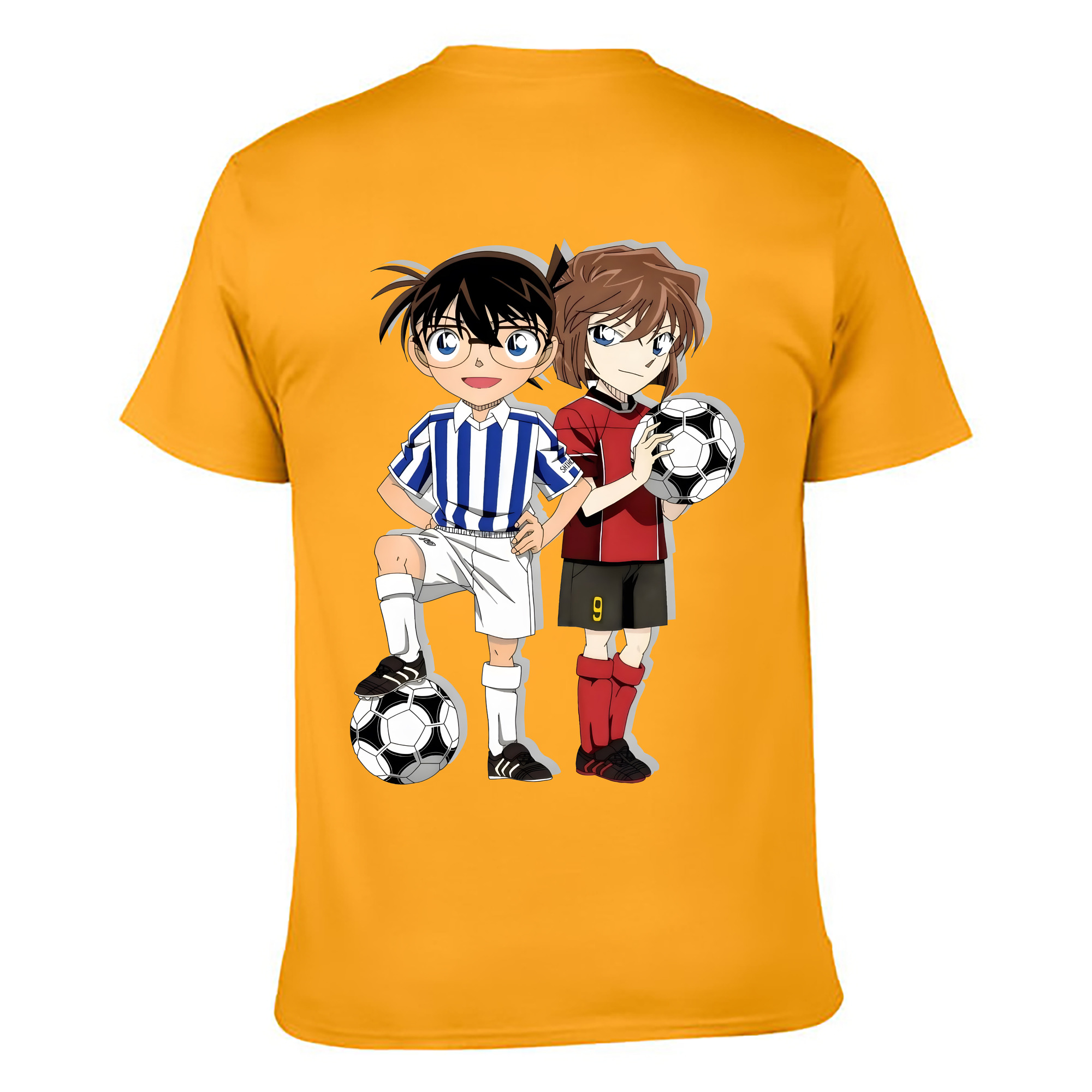 （画像用） 名探偵コナン 灰原 哀 はいばら あい Detective Conan Anita Hailey、Vi Graythorn Haibara Ai 綿100％ メンズ半袖Tシャツ（バックプリント） 通気性