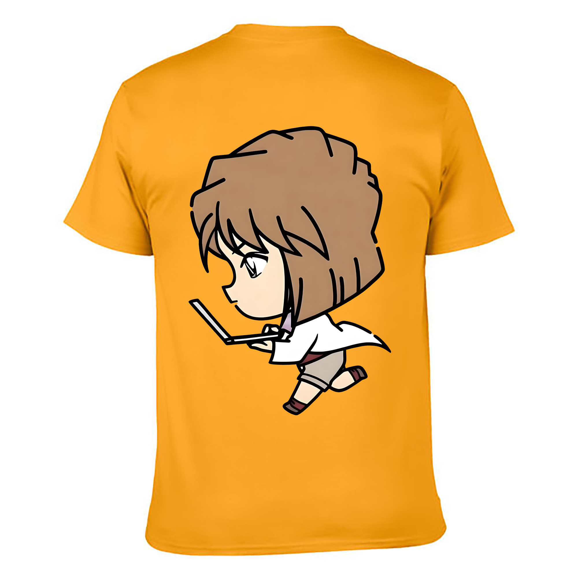 （画像用） 名探偵コナン 灰原 哀 はいばら あい Detective Conan Anita Hailey、Vi Graythorn Haibara Ai 綿100％ メンズ半袖Tシャツ（バックプリント） 通気性