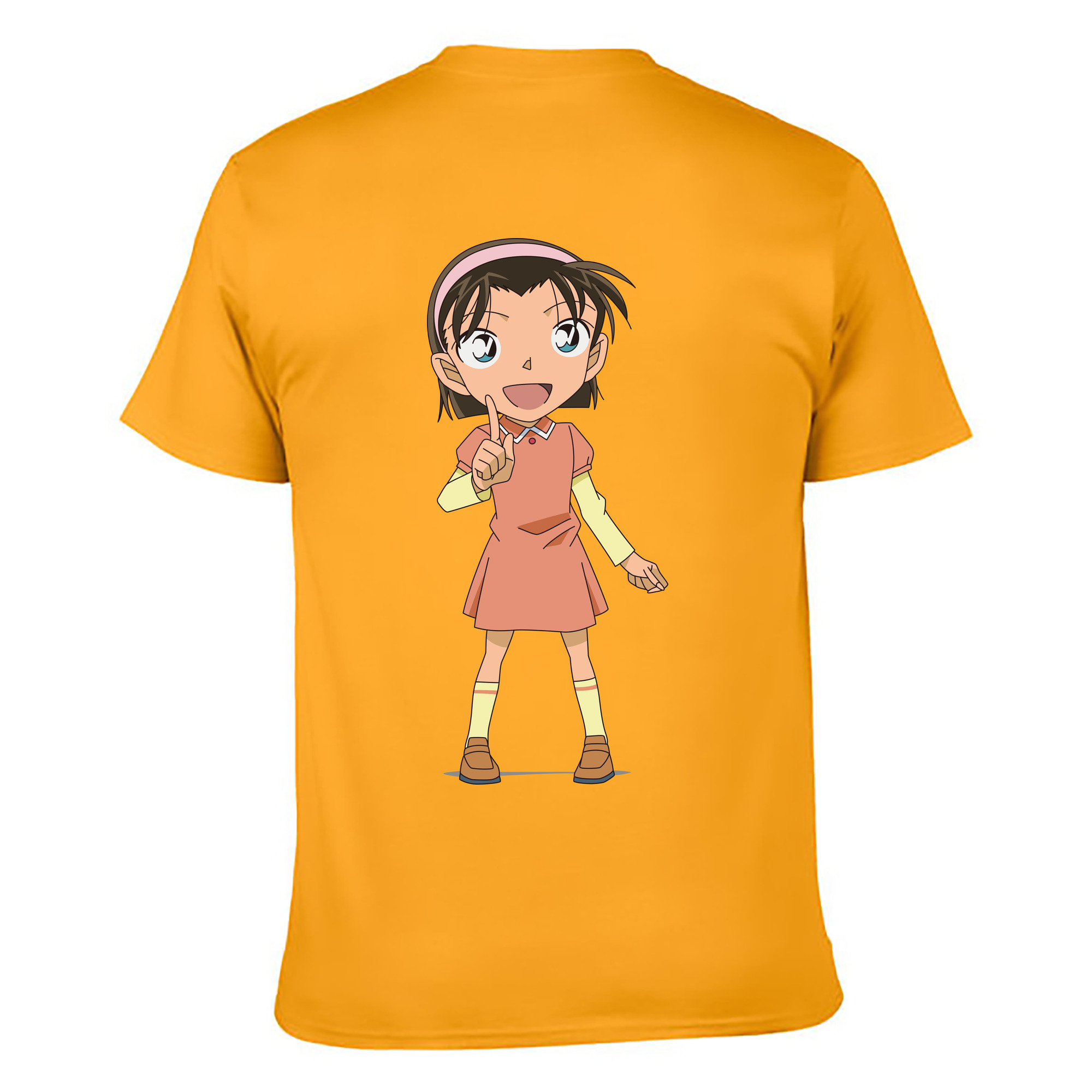 （画像用） 名探偵コナン 吉田 歩美 よしだ あゆみ Detective Conan my Yeager 綿100％ メンズ半袖Tシャツ（バックプリント） 通気性