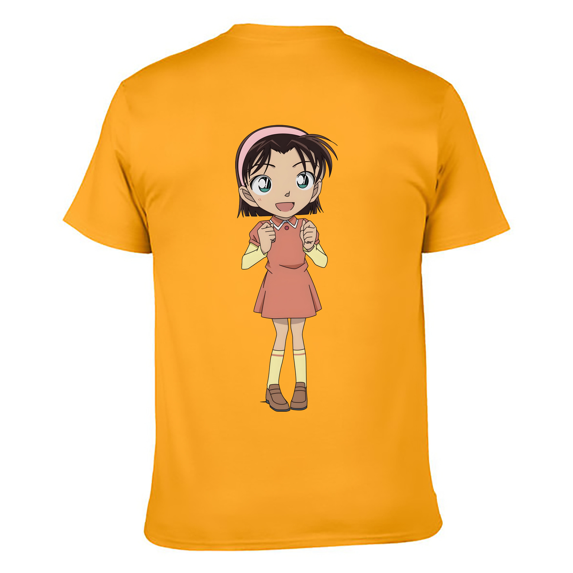 （画像用） 名探偵コナン 吉田 歩美 よしだ あゆみ Detective Conan my Yeager 綿100％ メンズ半袖Tシャツ（バックプリント） 通気性