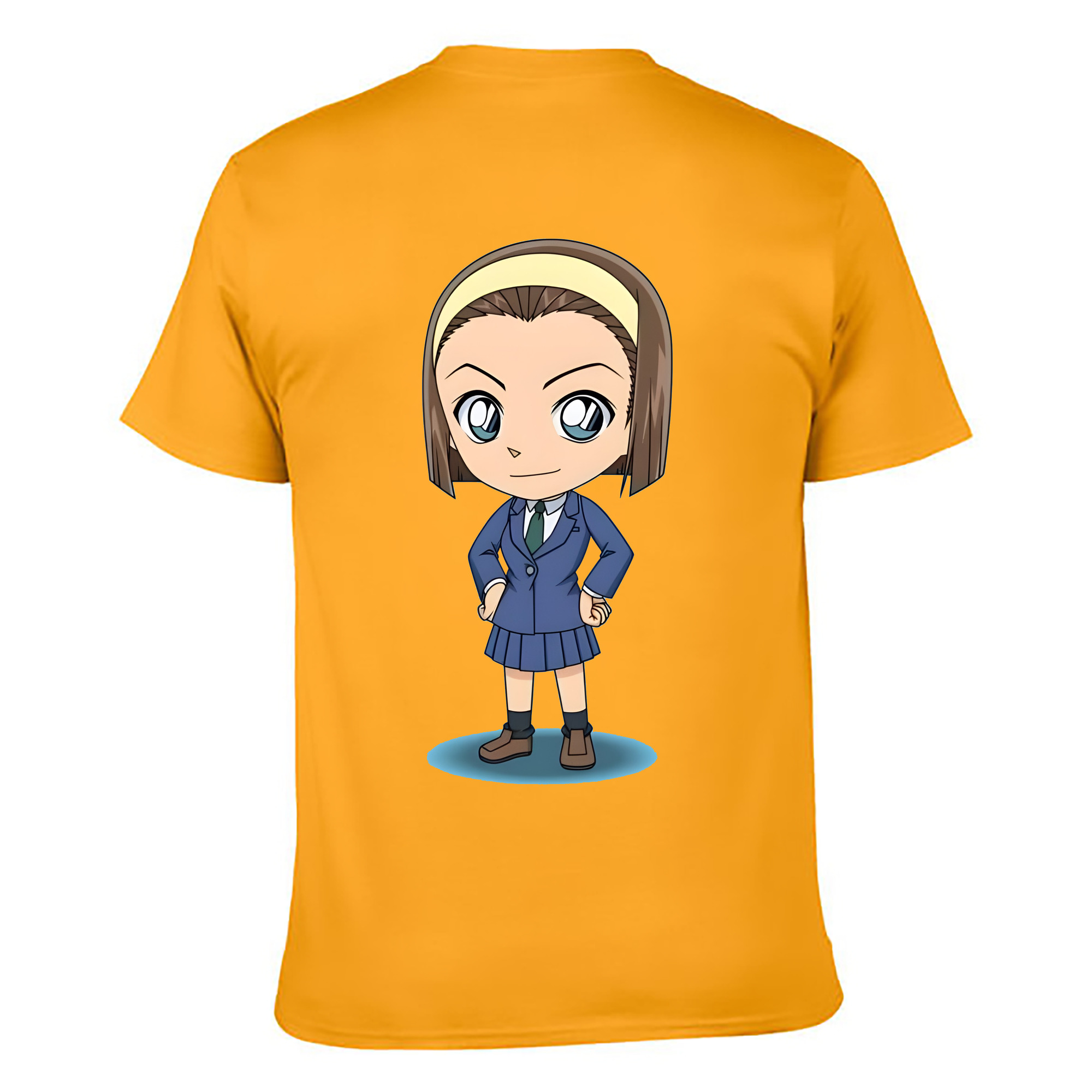 （画像用） 名探偵コナン 吉田 歩美 よしだ あゆみ Detective Conan my Yeager 綿100％ メンズ半袖Tシャツ（バックプリント） 通気性