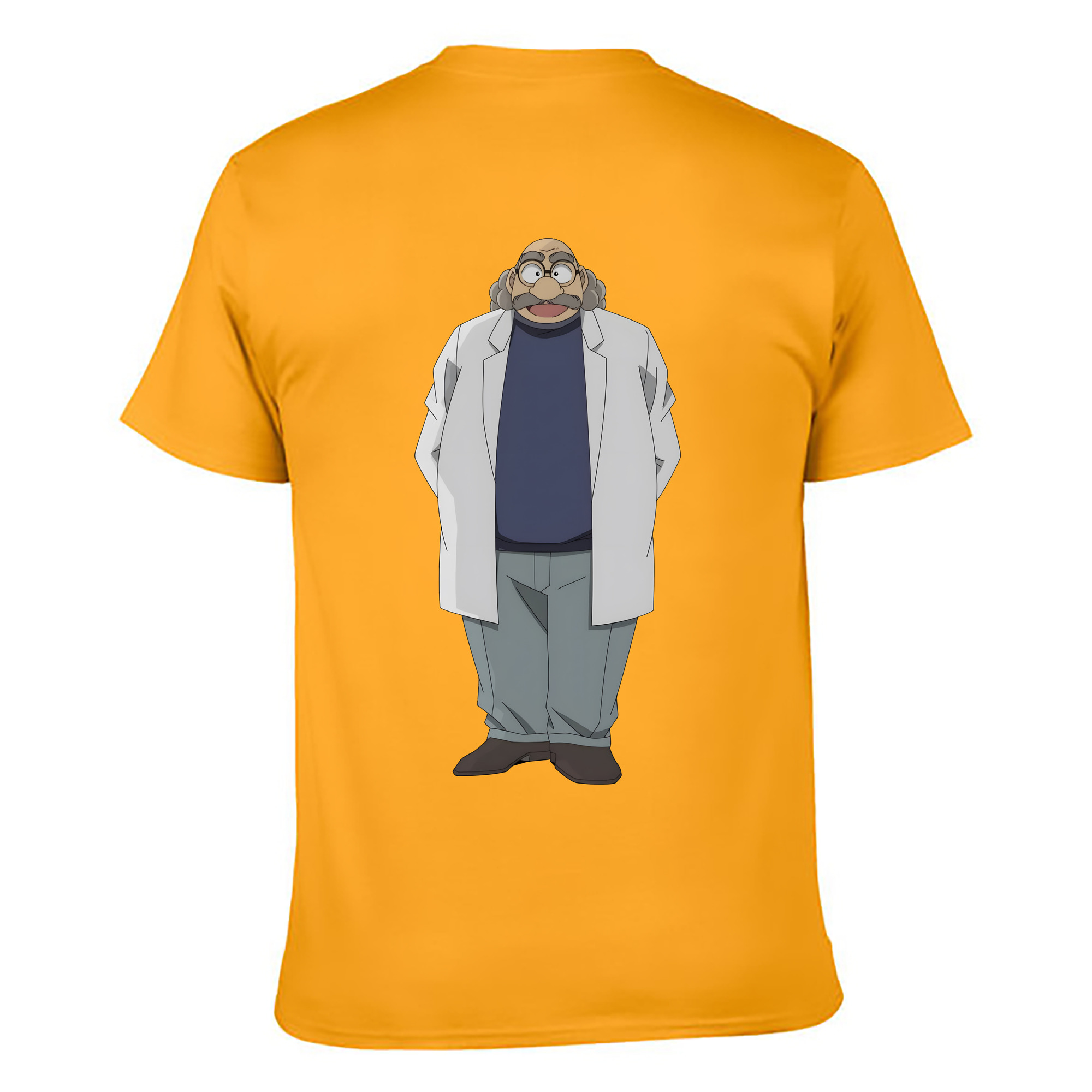 （画像用） 名探偵コナン あがさ ひろし Detective Conan Agasa Hiroshi 綿100％ メンズ半袖Tシャツ（バックプリント） 通気性
