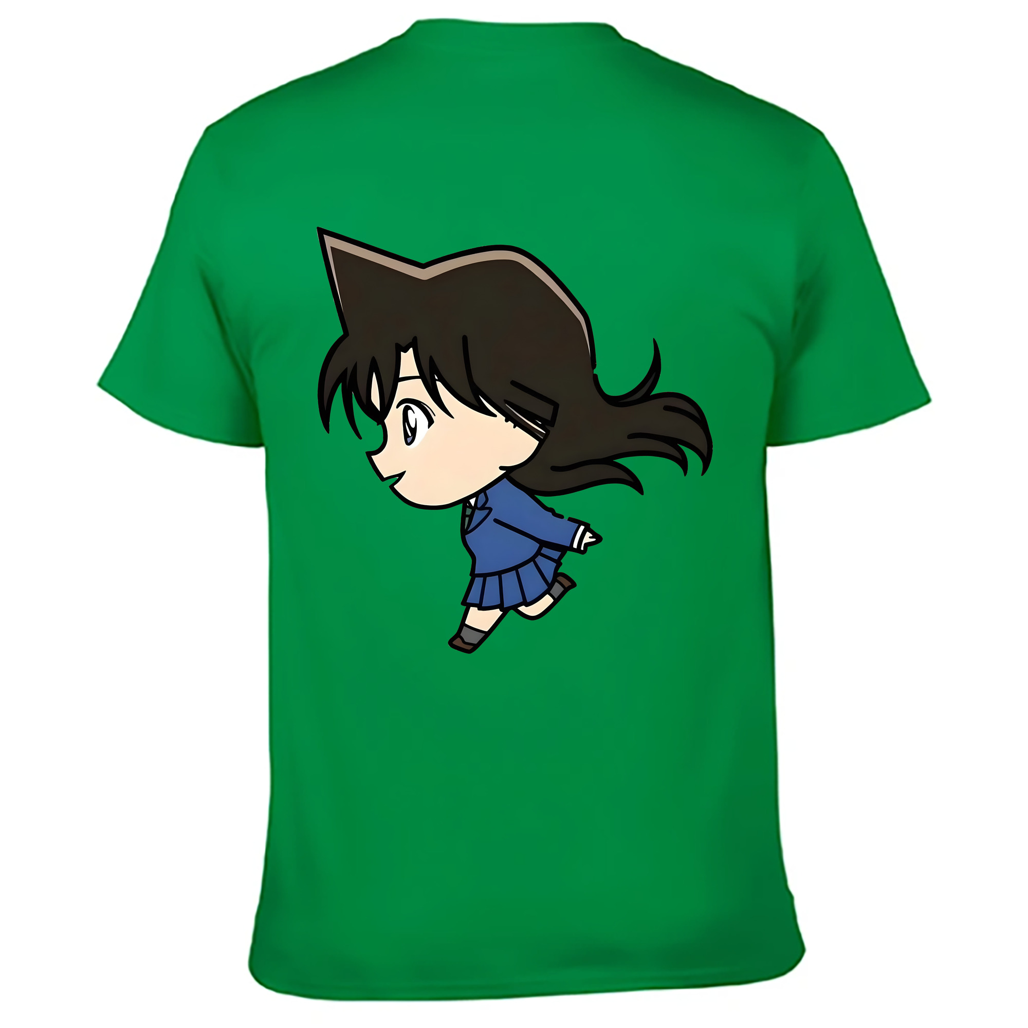 （画像用） 名探偵コナン 毛利 蘭 もうり らん、モーリ ラン Detective Conan Rachel Moore 綿100％ メンズ半袖Tシャツ（バックプリント） 通気性