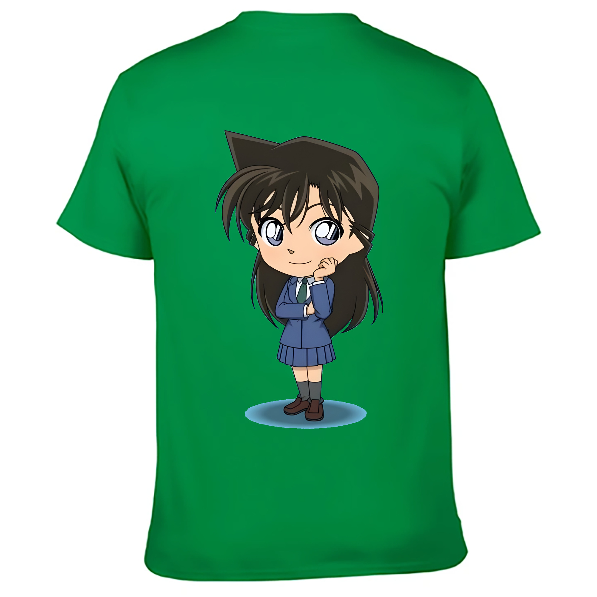 （画像用） 名探偵コナン 毛利 蘭 もうり らん、モーリ ラン Detective Conan Rachel Moore 綿100％ メンズ半袖Tシャツ（バックプリント） 通気性
