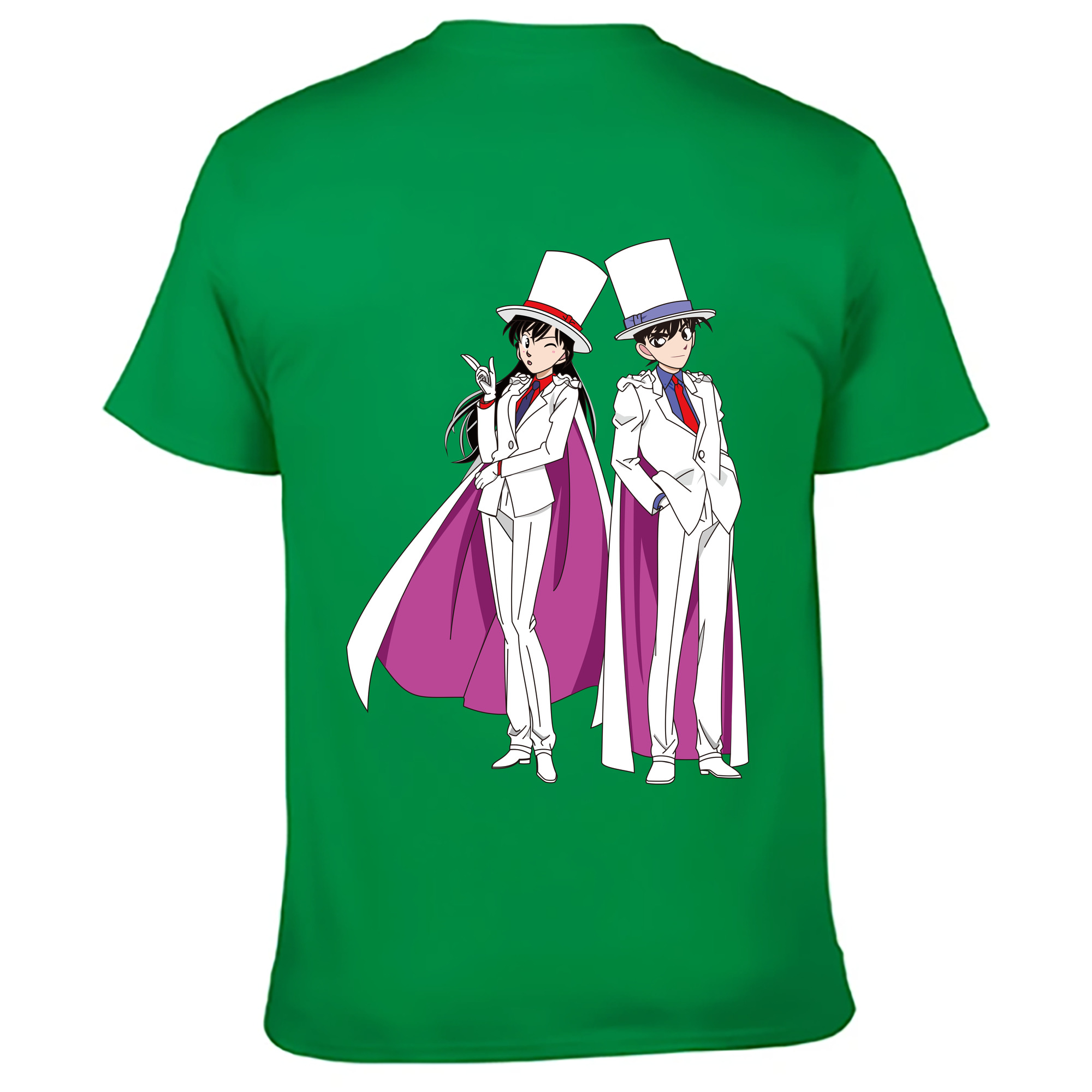 （画像用） 名探偵コナン くろば かいと Detective Conan Kuroba Kaito 綿100％ メンズ半袖Tシャツ（バックプリント） 通気性
