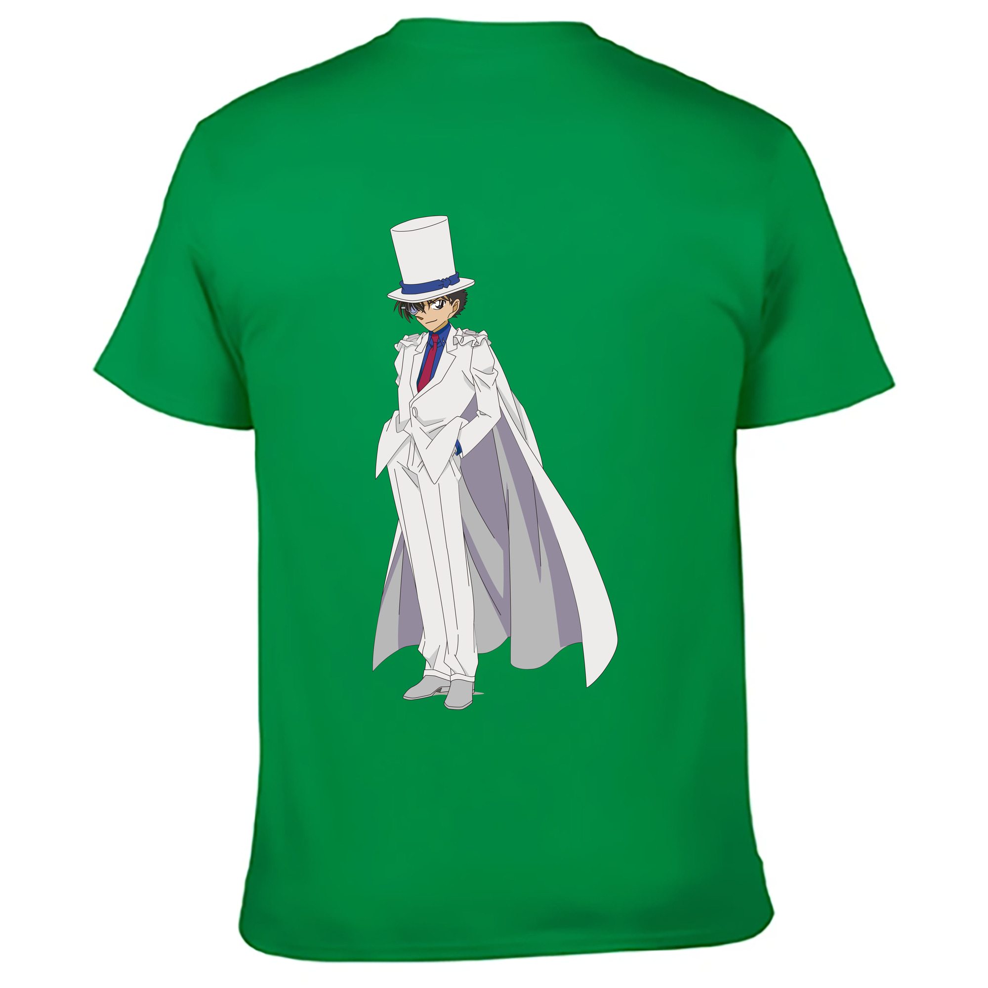 （画像用） 名探偵コナン くろば かいと Detective Conan Kuroba Kaito 綿100％ メンズ半袖Tシャツ（バックプリント） 通気性