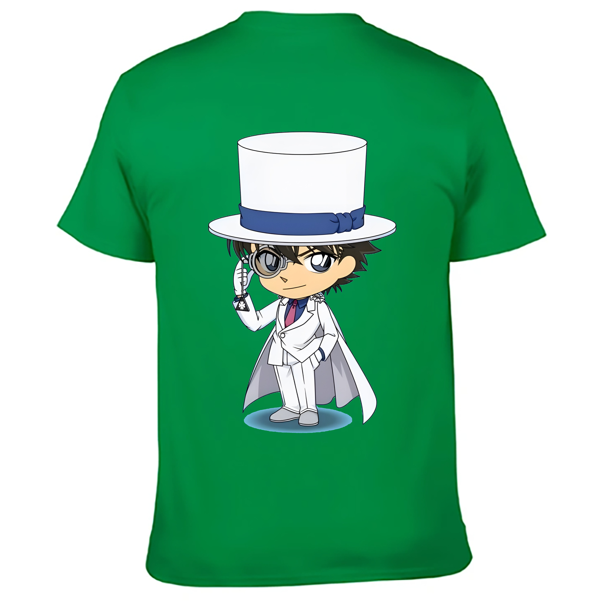 （画像用） 名探偵コナン くろば かいと Detective Conan Kuroba Kaito 綿100％ メンズ半袖Tシャツ（バックプリント） 通気性