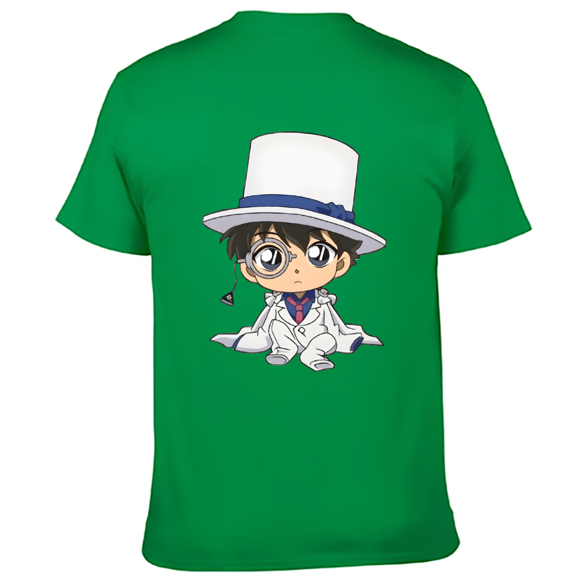 （画像用） 名探偵コナン くろば かいと Detective Conan Kuroba Kaito 綿100％ メンズ半袖Tシャツ（バックプリント） 通気性