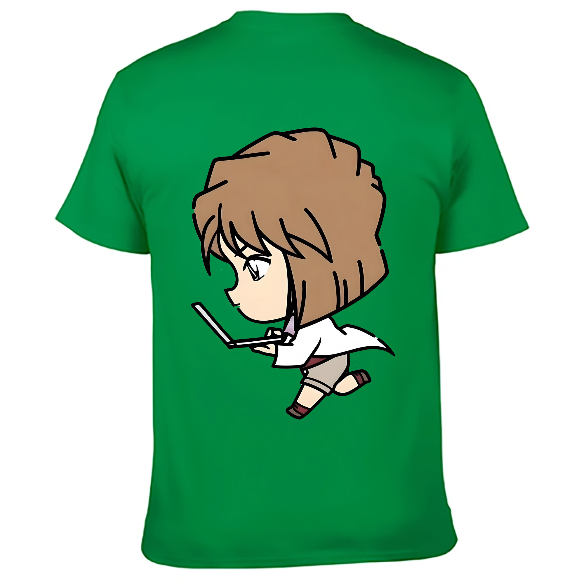 （画像用） 名探偵コナン 灰原 哀 はいばら あい Detective Conan Anita Hailey、Vi Graythorn Haibara Ai 綿100％ メンズ半袖Tシャツ（バックプリント） 通気性