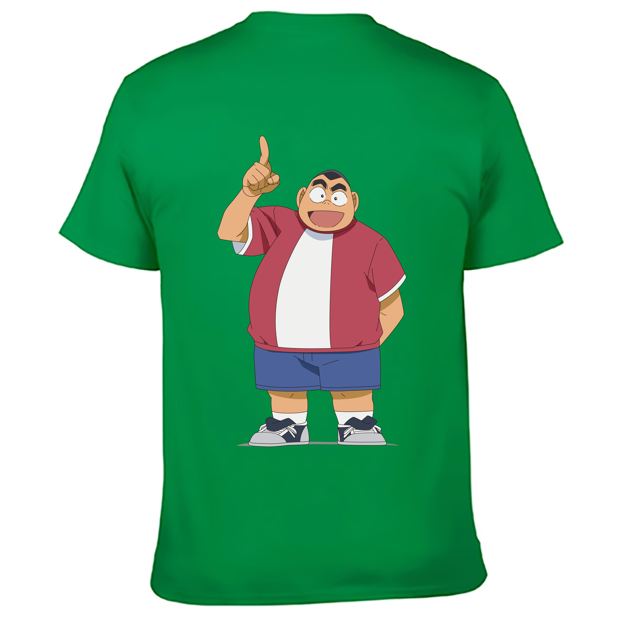 （画像用） 名探偵コナン 小嶋 元太 こじま げんた Detective Conan Kojima Genta 綿100％ メンズ半袖Tシャツ（バックプリント） 通気性