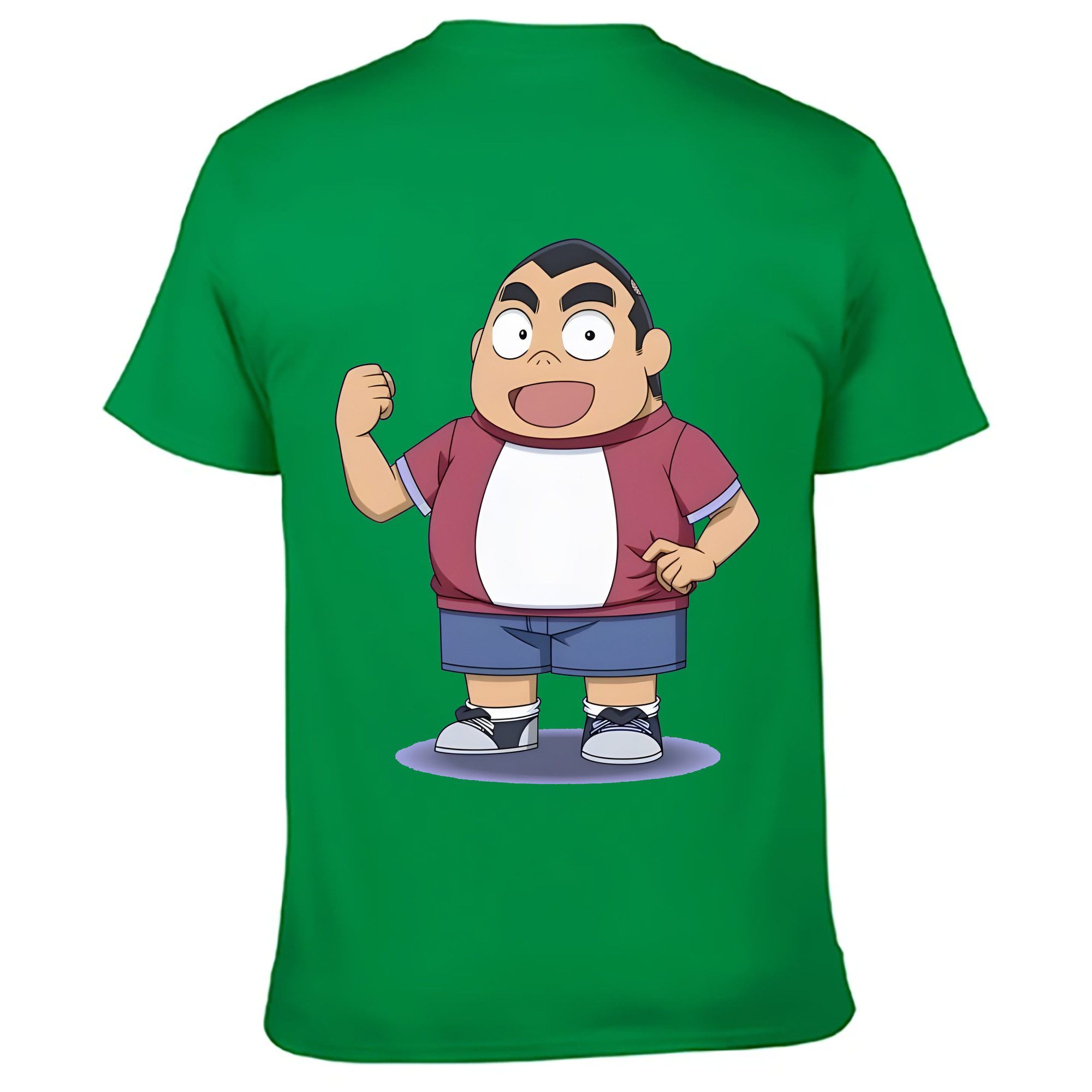 （画像用） 名探偵コナン 小嶋 元太 こじま げんた Detective Conan Kojima Genta 綿100％ メンズ半袖Tシャツ（バックプリント） 通気性
