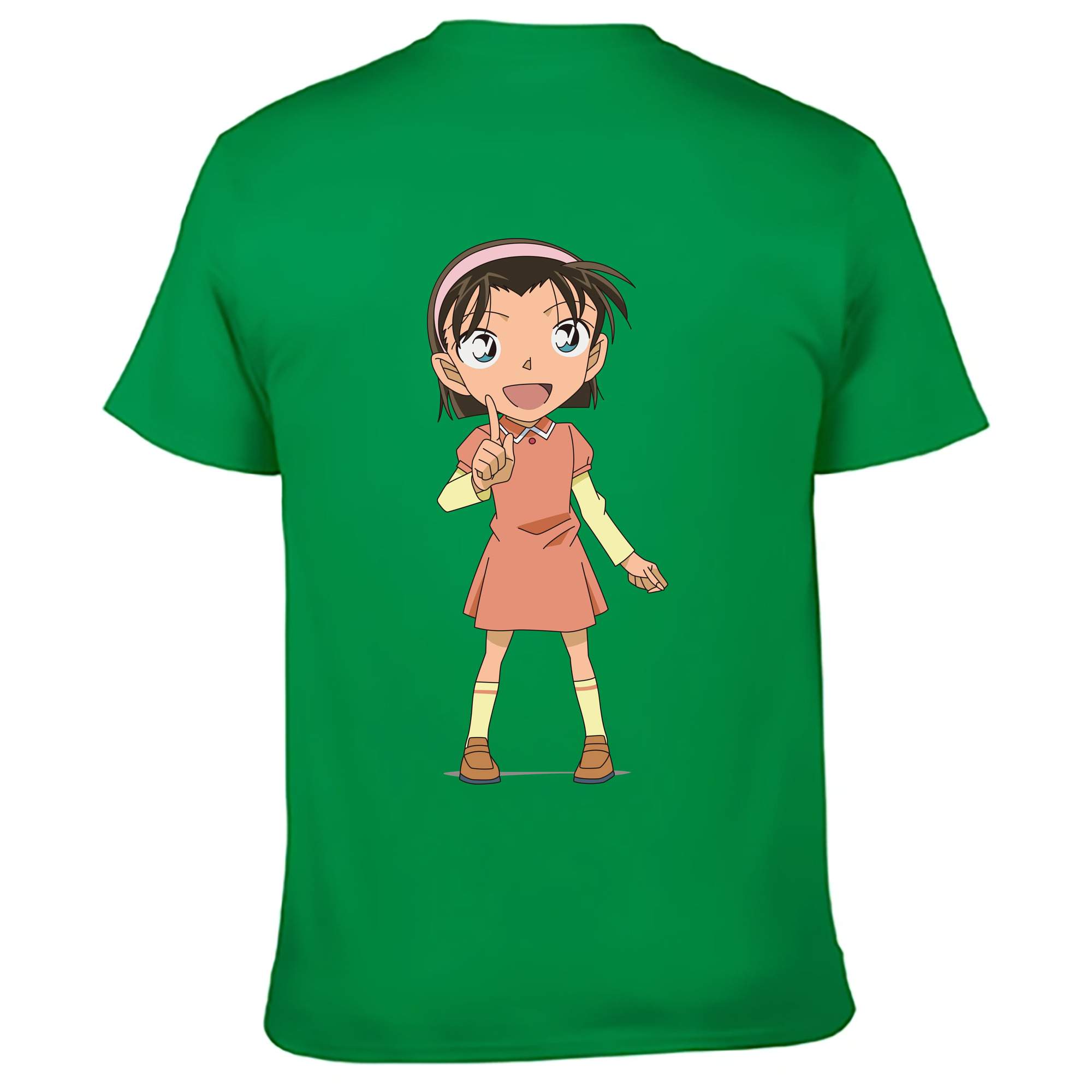 （画像用） 名探偵コナン 吉田 歩美 よしだ あゆみ Detective Conan my Yeager 綿100％ メンズ半袖Tシャツ（バックプリント） 通気性