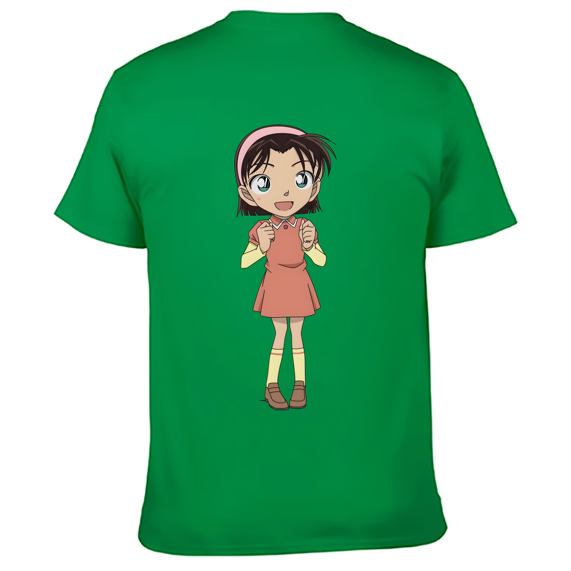 （画像用） 名探偵コナン 吉田 歩美 よしだ あゆみ Detective Conan my Yeager 綿100％ メンズ半袖Tシャツ（バックプリント） 通気性