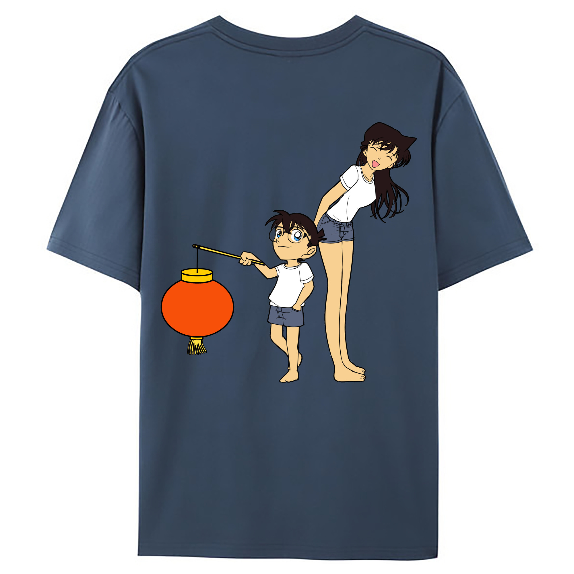（画像用） 名探偵コナン 毛利 蘭 もうり らん、モーリ ラン Detective Conan Rachel Moore 綿100％ メンズ半袖Tシャツ（バックプリント） 通気性