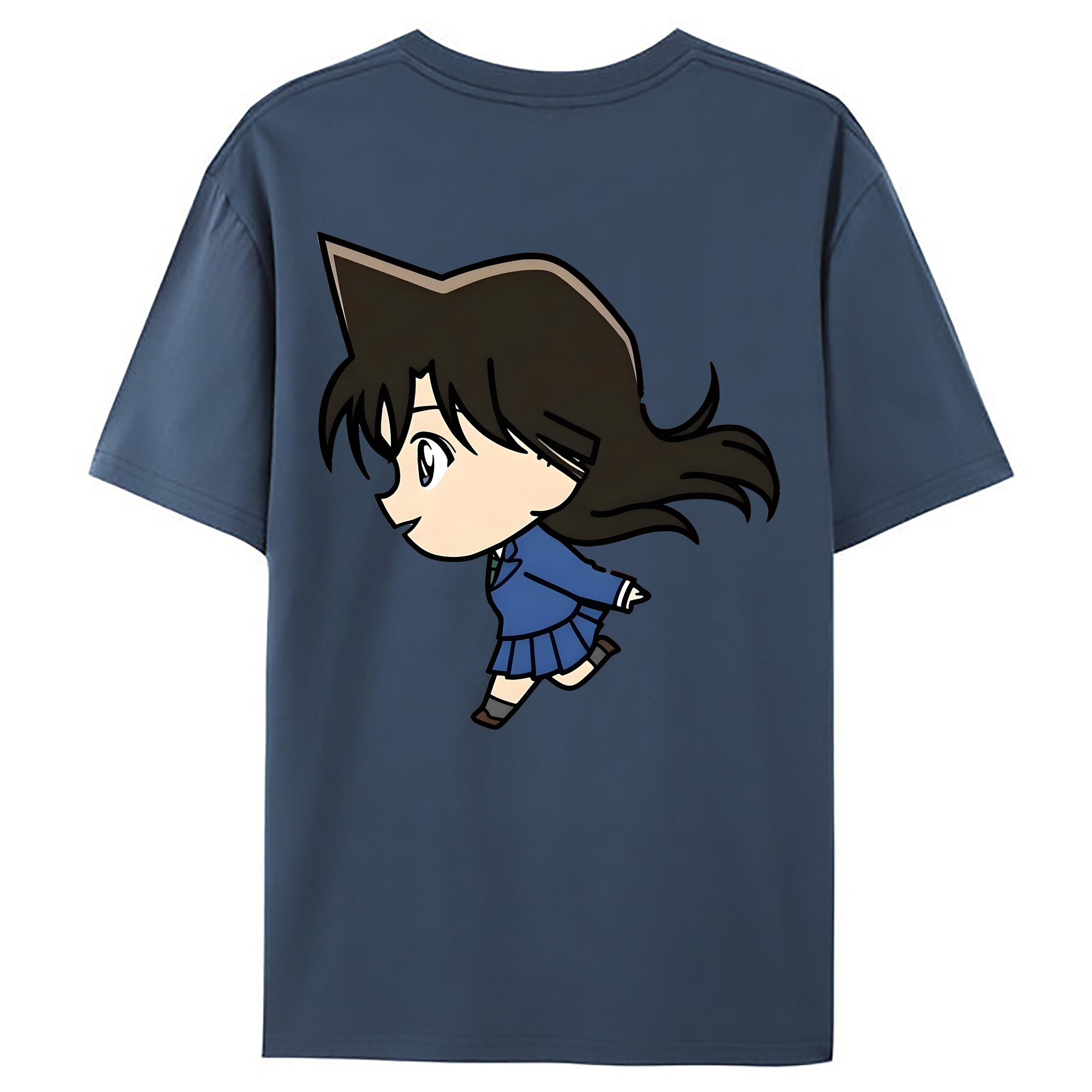 （画像用） 名探偵コナン 毛利 蘭 もうり らん、モーリ ラン Detective Conan Rachel Moore 綿100％ メンズ半袖Tシャツ（バックプリント） 通気性