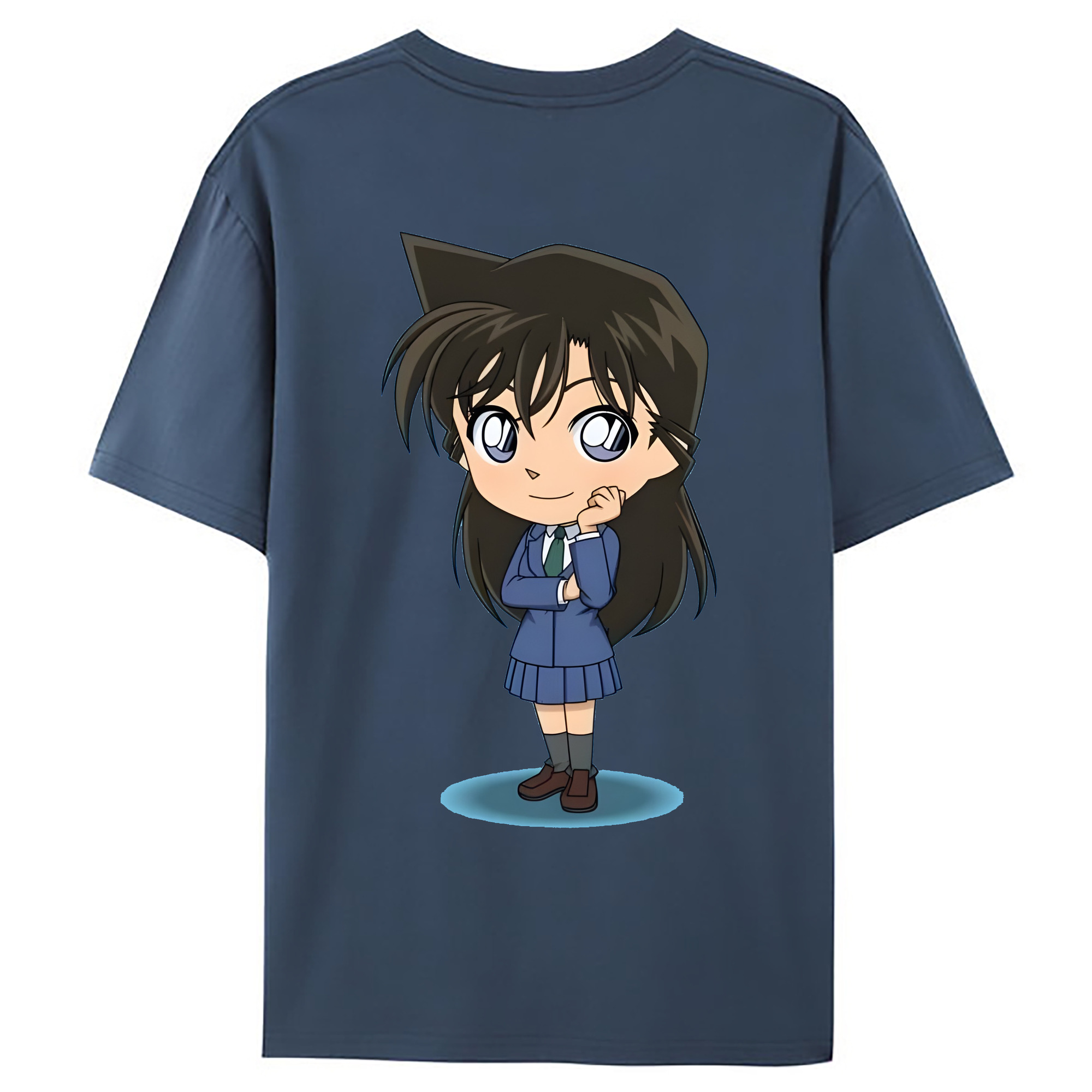 （画像用） 名探偵コナン 毛利 蘭 もうり らん、モーリ ラン Detective Conan Rachel Moore 綿100％ メンズ半袖Tシャツ（バックプリント） 通気性