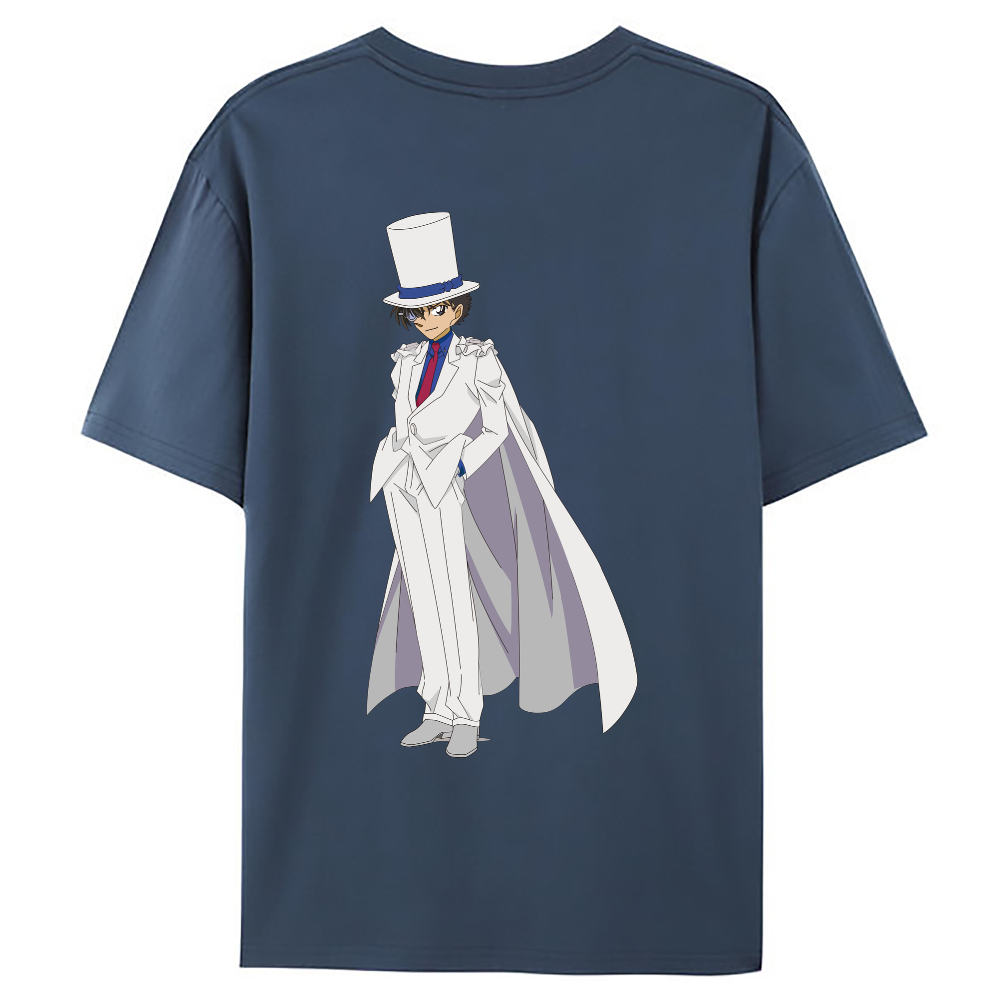 （画像用） 名探偵コナン くろば かいと Detective Conan Kuroba Kaito 綿100％ メンズ半袖Tシャツ（バックプリント） 通気性