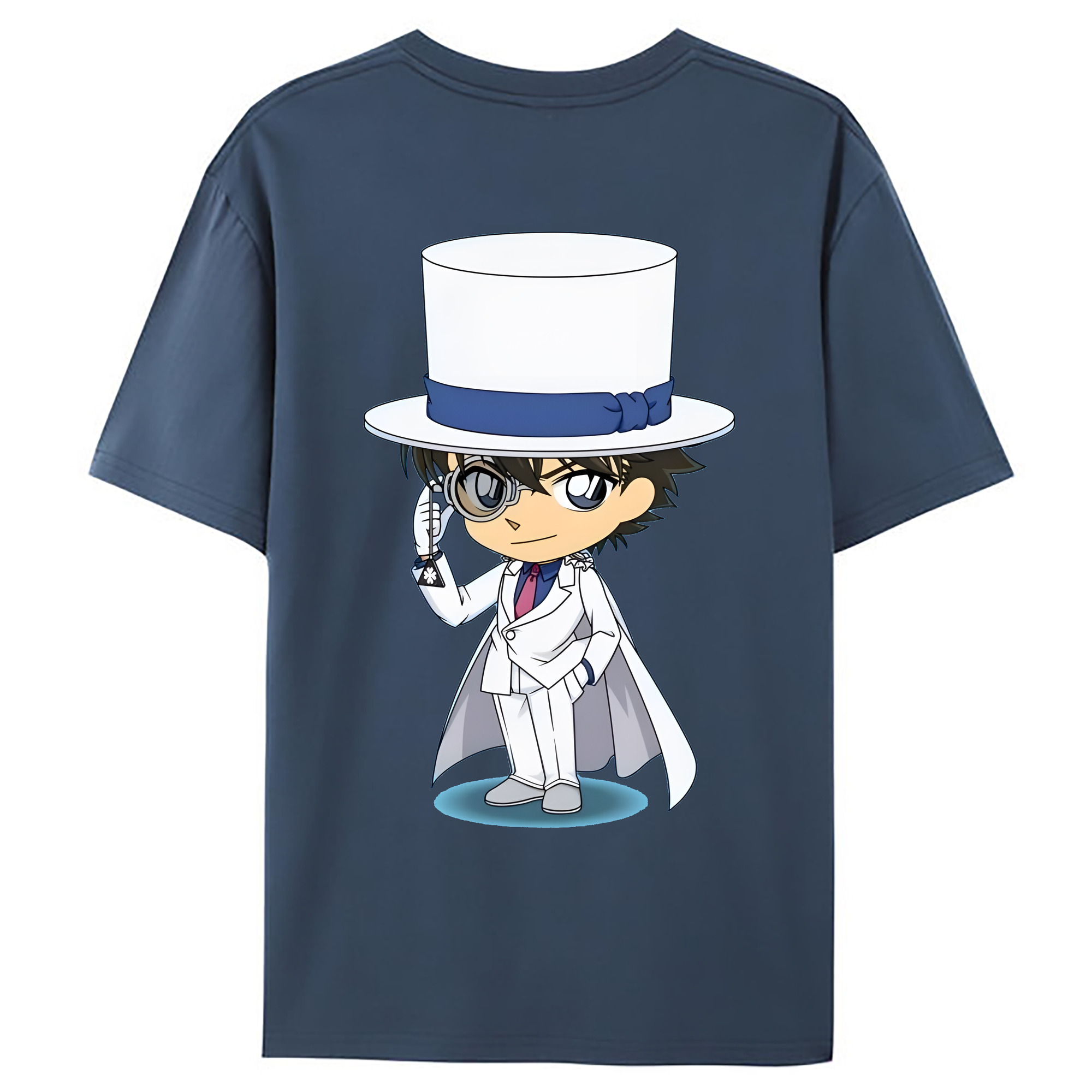 （画像用） 名探偵コナン くろば かいと Detective Conan Kuroba Kaito 綿100％ メンズ半袖Tシャツ（バックプリント） 通気性