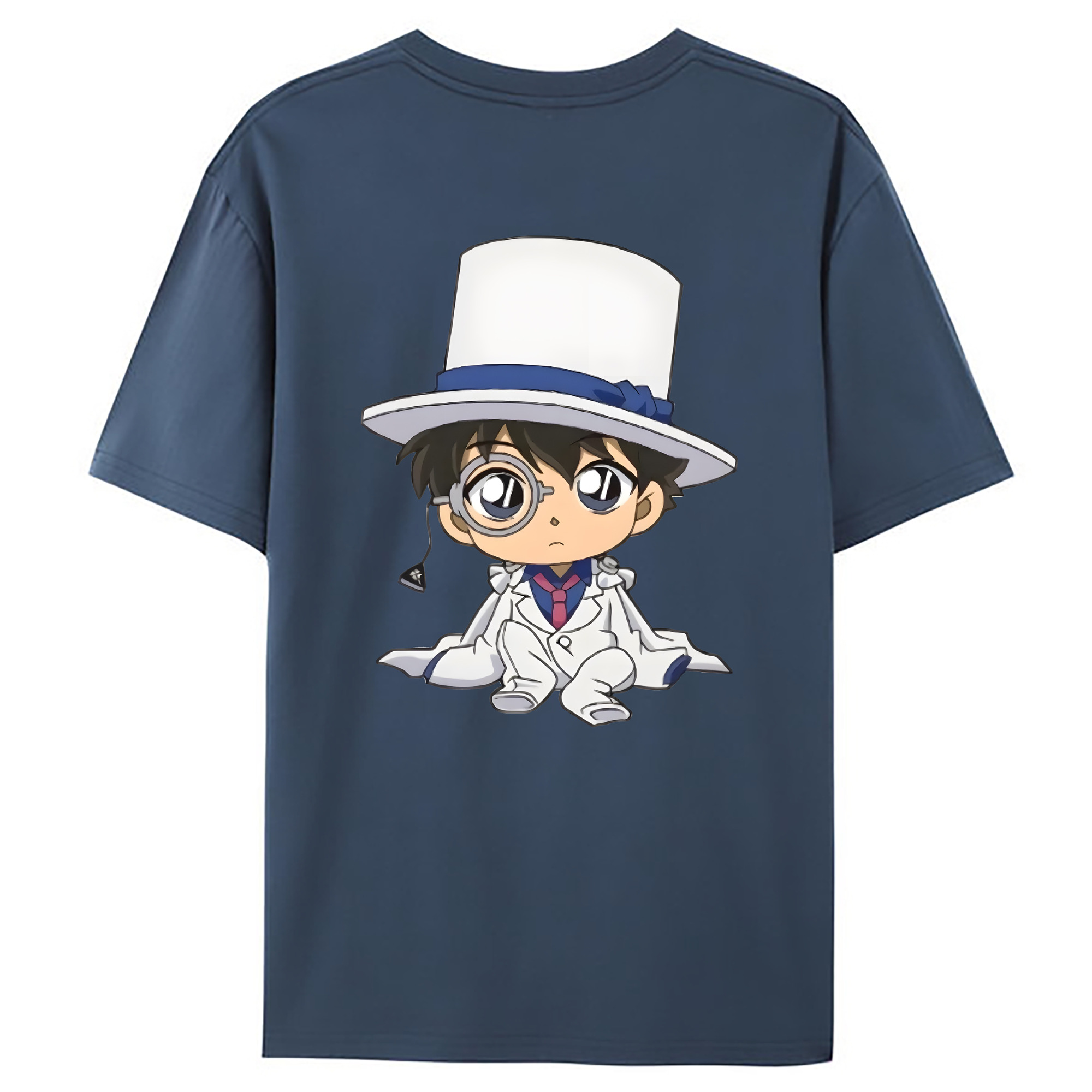 （画像用） 名探偵コナン くろば かいと Detective Conan Kuroba Kaito 綿100％ メンズ半袖Tシャツ（バックプリント） 通気性