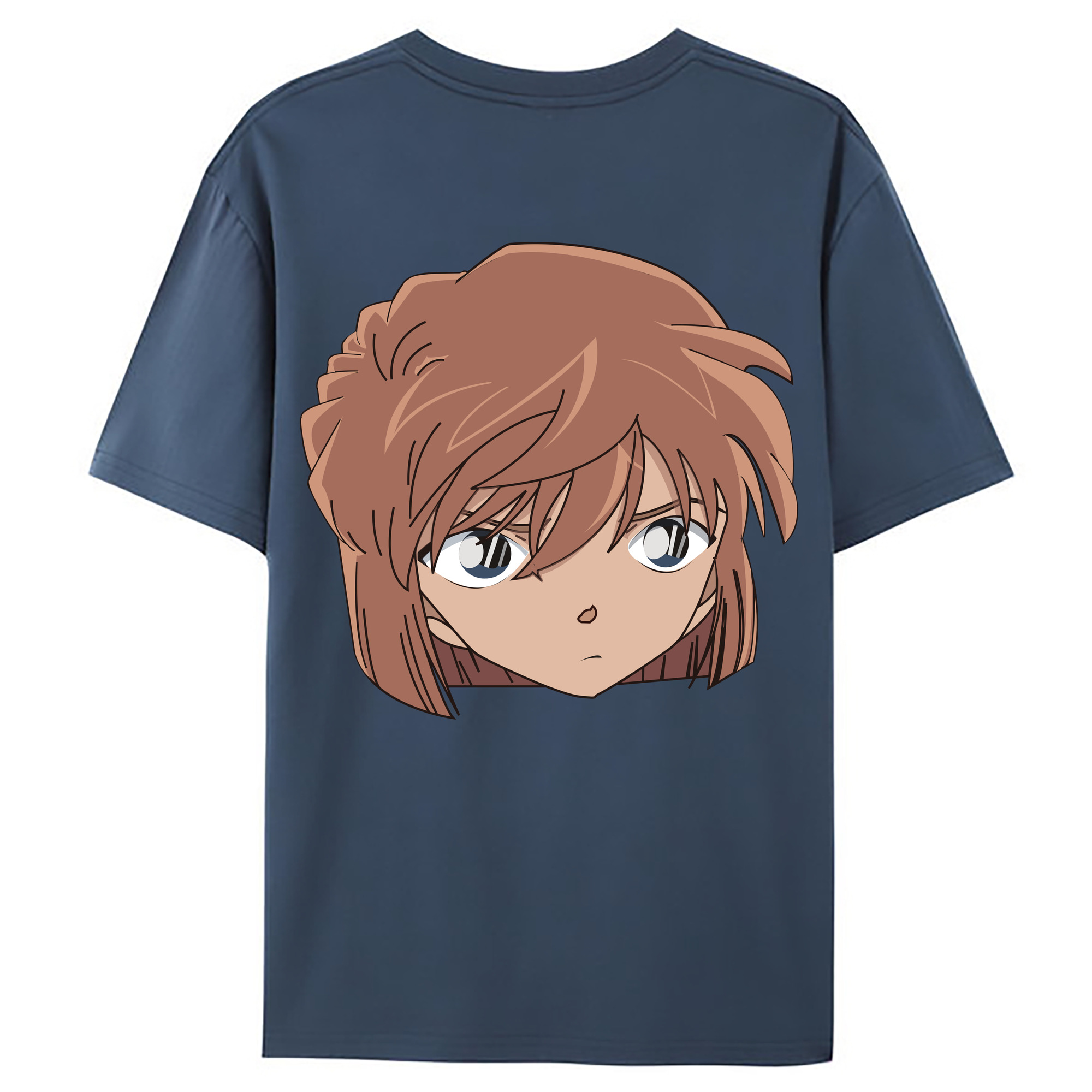 （画像用） 名探偵コナン 灰原 哀 はいばら あい Detective Conan Anita Hailey、Vi Graythorn Haibara Ai 綿100％ メンズ半袖Tシャツ（バックプリント） 通気性