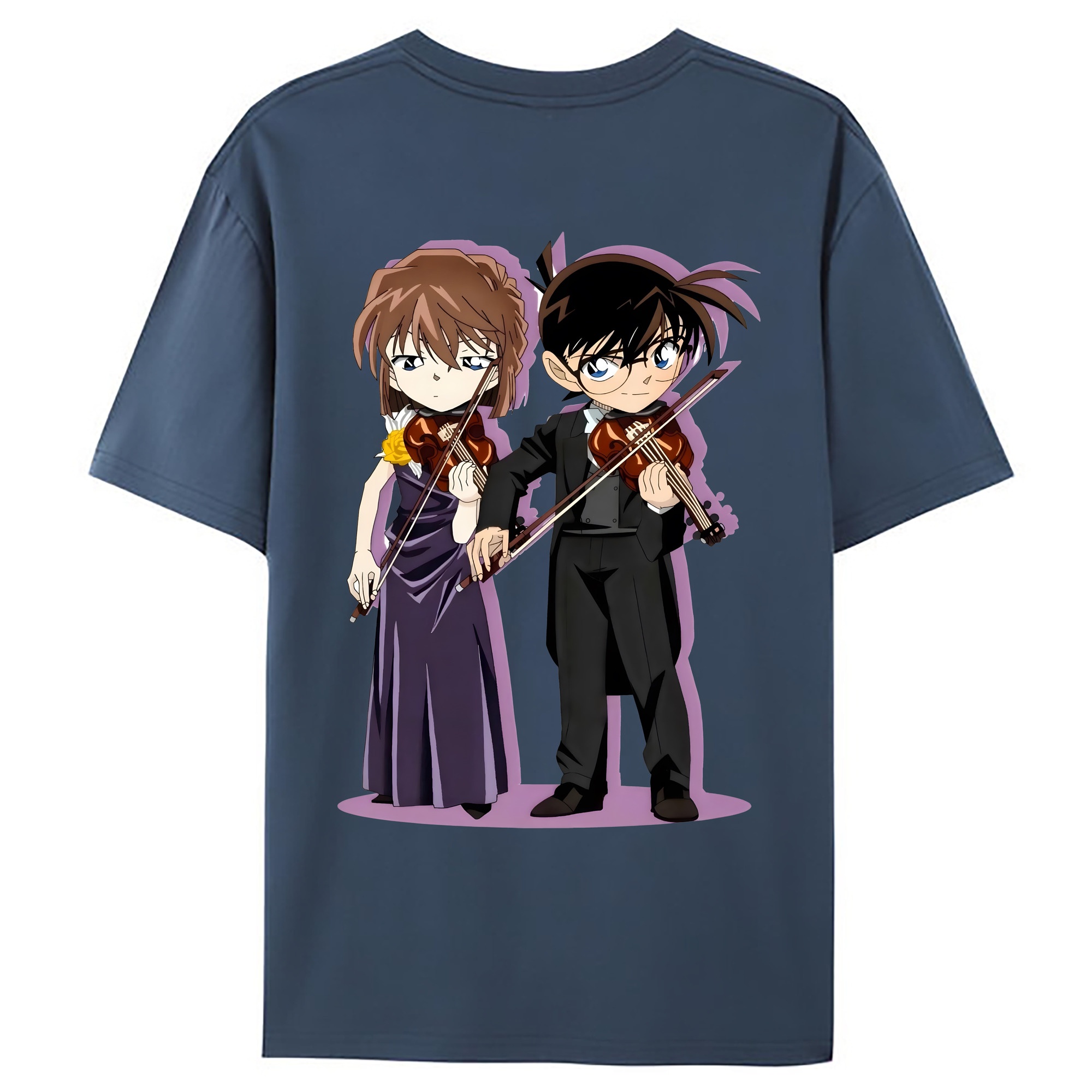 （画像用） 名探偵コナン 灰原 哀 はいばら あい Detective Conan Anita Hailey、Vi Graythorn Haibara Ai 綿100％ メンズ半袖Tシャツ（バックプリント） 通気性
