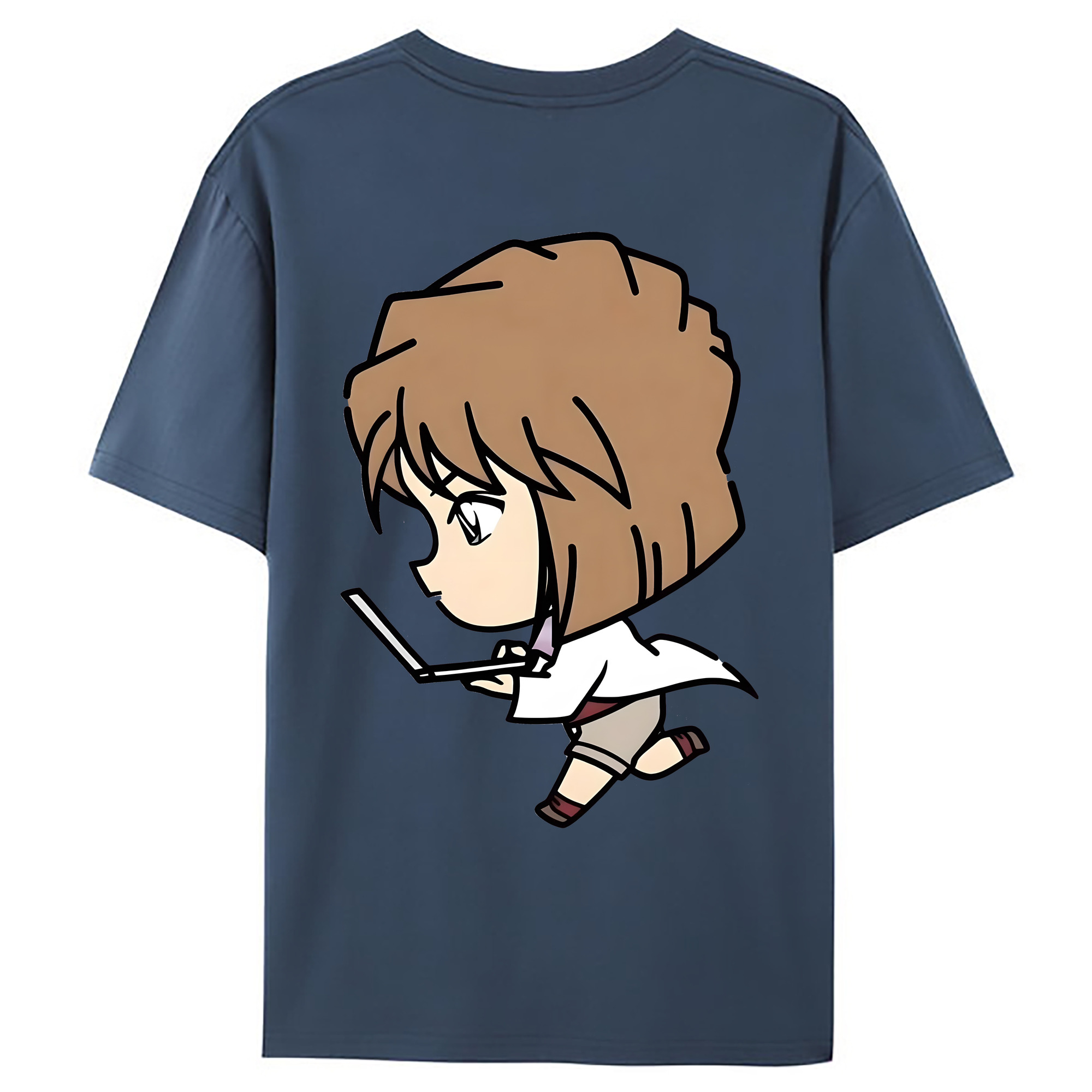 （画像用） 名探偵コナン 灰原 哀 はいばら あい Detective Conan Anita Hailey、Vi Graythorn Haibara Ai 綿100％ メンズ半袖Tシャツ（バックプリント） 通気性
