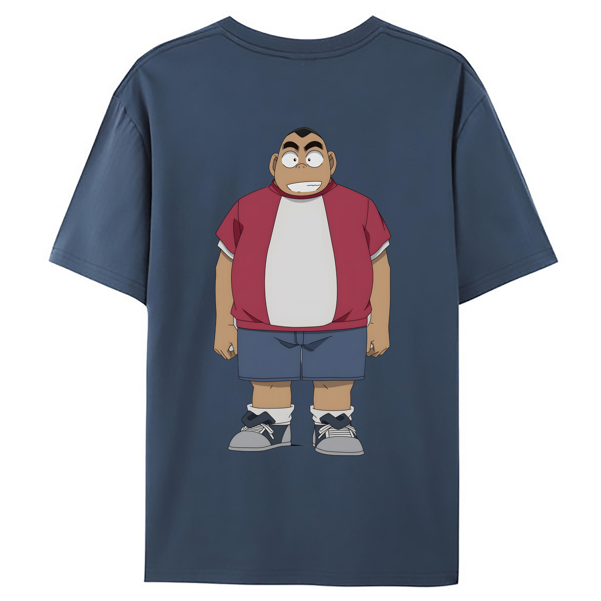 （画像用） 名探偵コナン 小嶋 元太 こじま げんた Detective Conan Kojima Genta 綿100％ メンズ半袖Tシャツ（バックプリント） 通気性