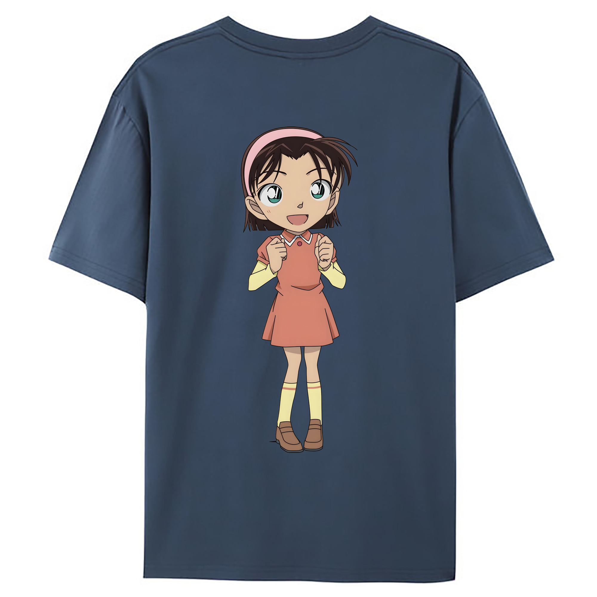 （画像用） 名探偵コナン 吉田 歩美 よしだ あゆみ Detective Conan my Yeager 綿100％ メンズ半袖Tシャツ（バックプリント） 通気性
