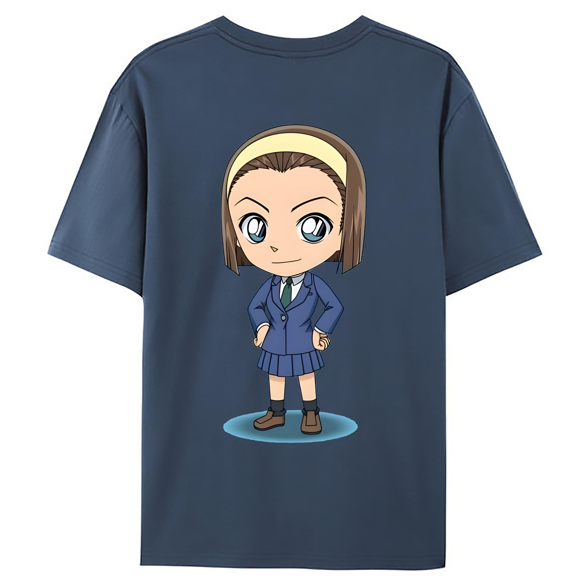 （画像用） 名探偵コナン 吉田 歩美 よしだ あゆみ Detective Conan my Yeager 綿100％ メンズ半袖Tシャツ（バックプリント） 通気性