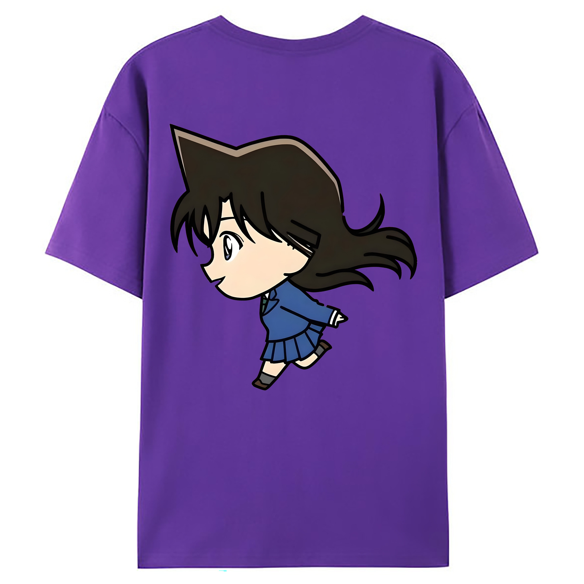 （画像用） 名探偵コナン 毛利 蘭 もうり らん、モーリ ラン Detective Conan Rachel Moore 綿100％ メンズ半袖Tシャツ（バックプリント） 通気性