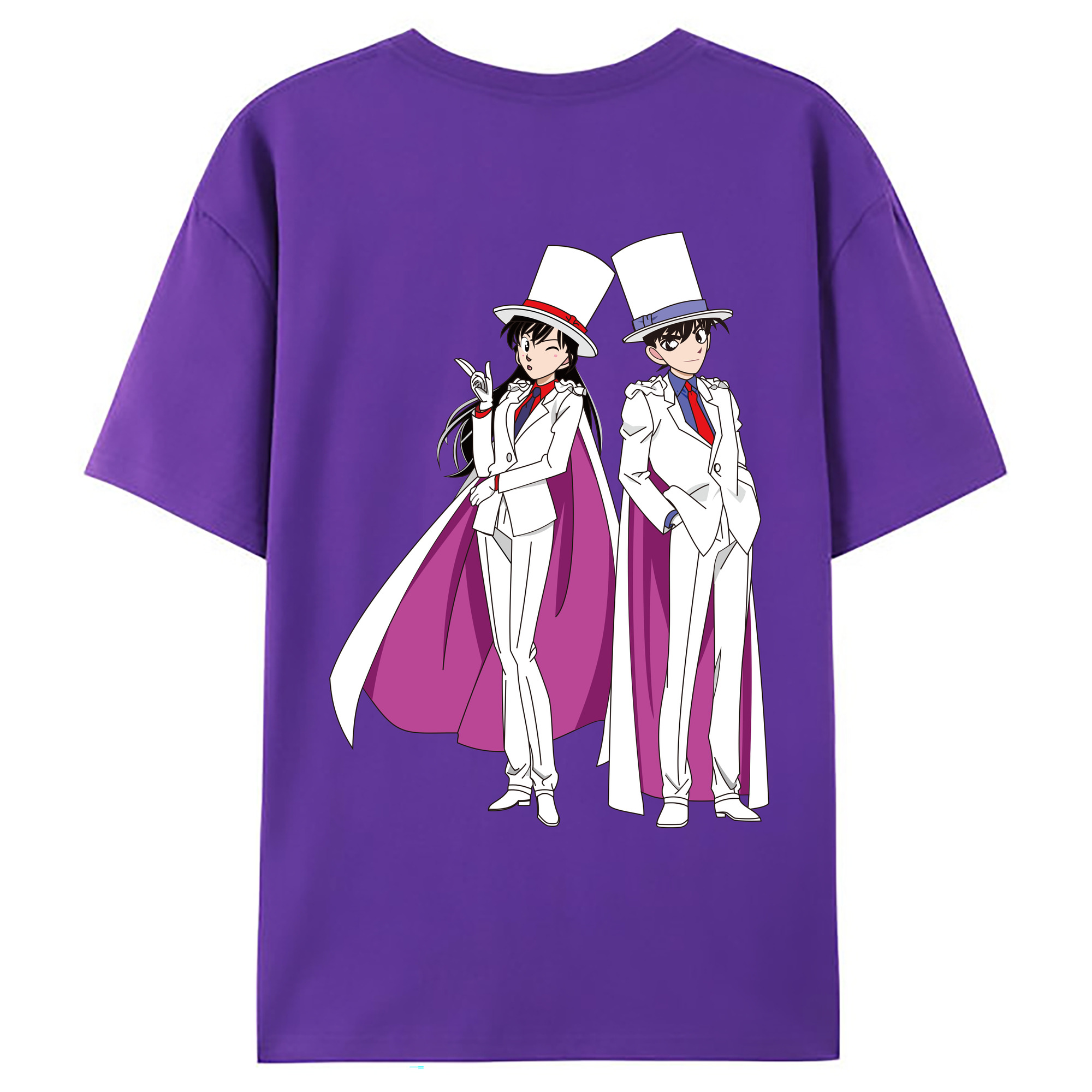 （画像用） 名探偵コナン くろば かいと Detective Conan Kuroba Kaito 綿100％ メンズ半袖Tシャツ（バックプリント） 通気性