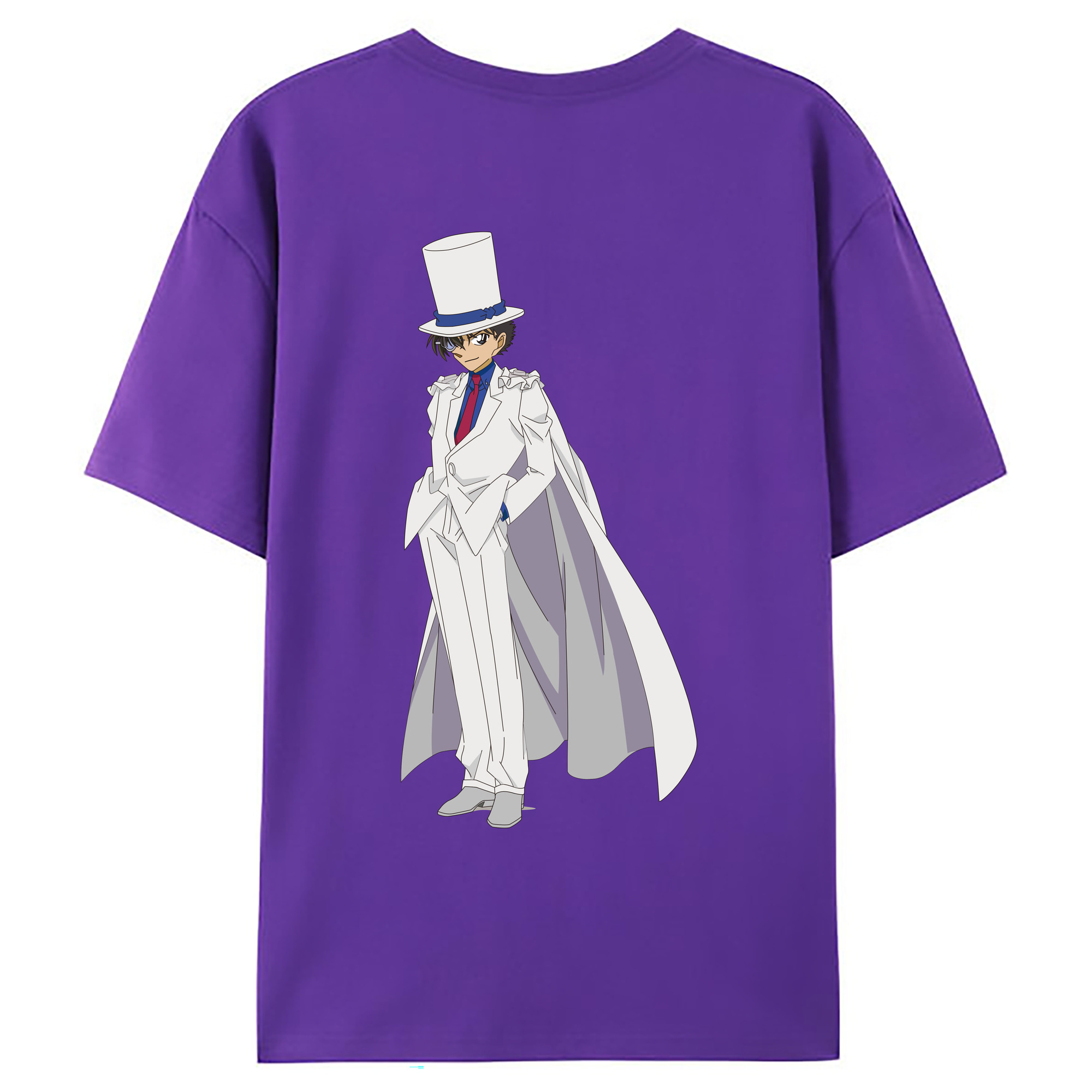 （画像用） 名探偵コナン くろば かいと Detective Conan Kuroba Kaito 綿100％ メンズ半袖Tシャツ（バックプリント） 通気性