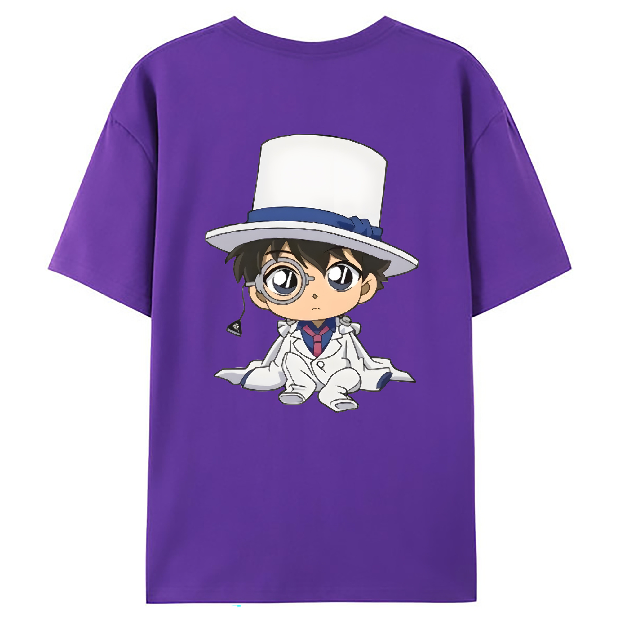 （画像用） 名探偵コナン くろば かいと Detective Conan Kuroba Kaito 綿100％ メンズ半袖Tシャツ（バックプリント） 通気性