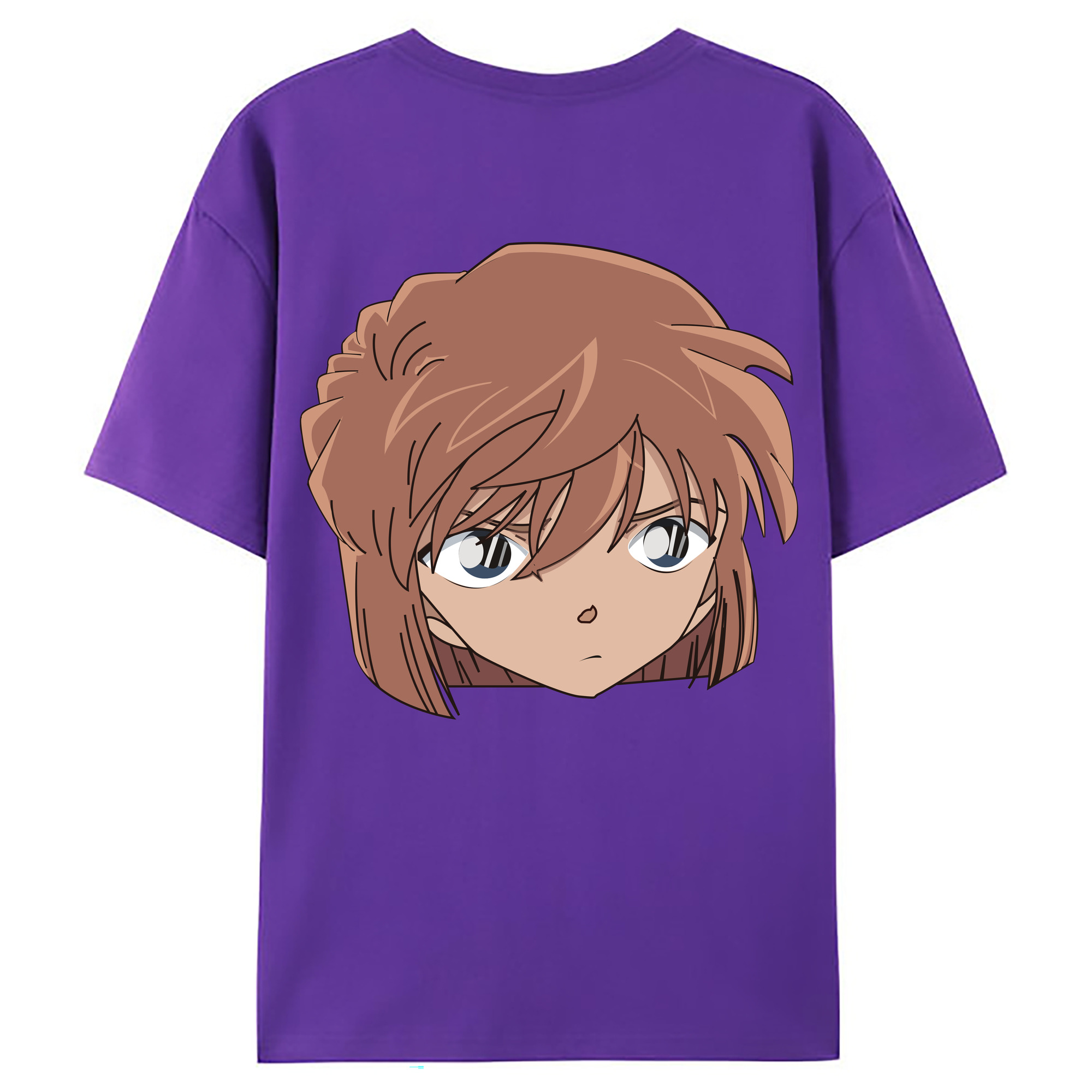 （画像用） 名探偵コナン 灰原 哀 はいばら あい Detective Conan Anita Hailey、Vi Graythorn Haibara Ai 綿100％ メンズ半袖Tシャツ（バックプリント） 通気性