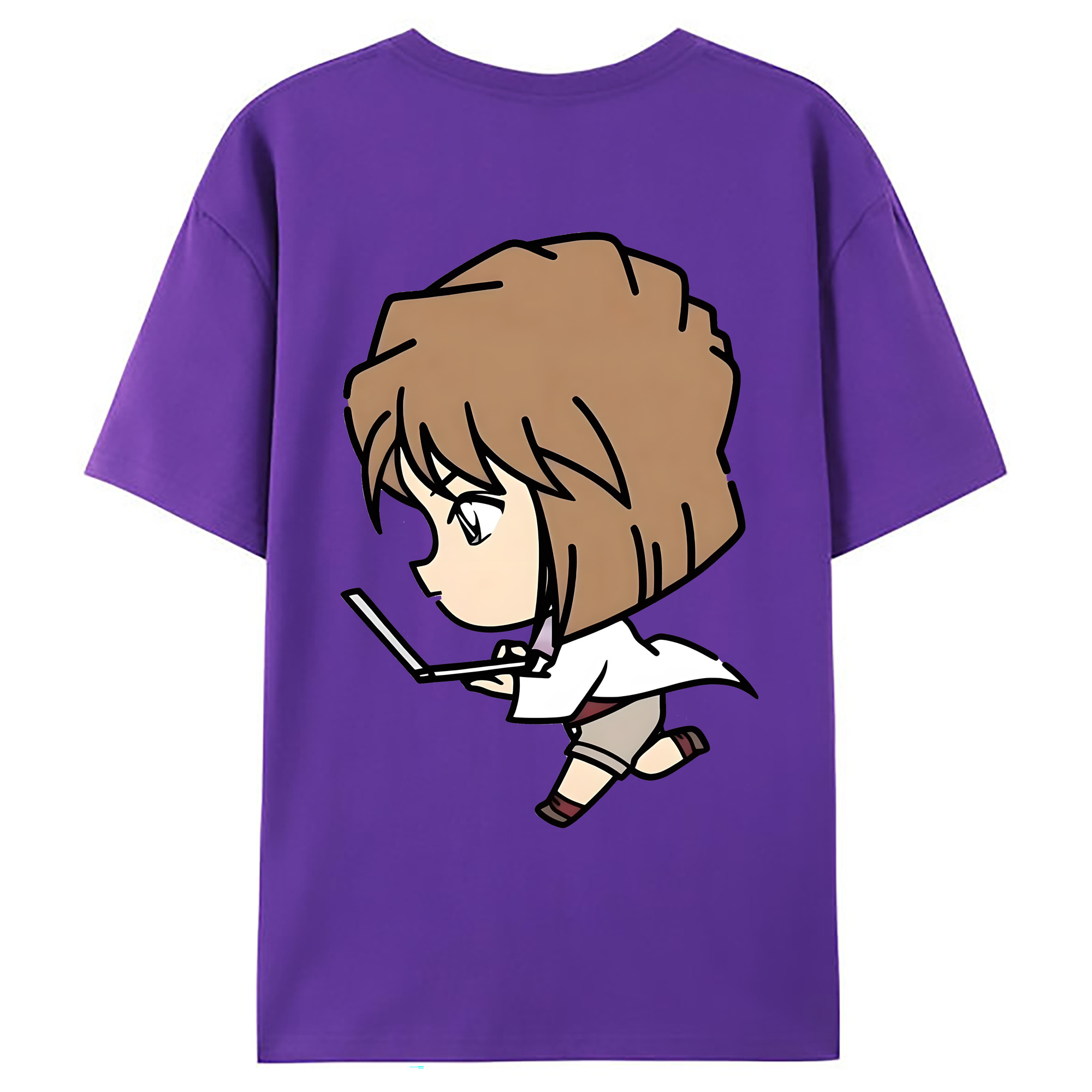 （画像用） 名探偵コナン 灰原 哀 はいばら あい Detective Conan Anita Hailey、Vi Graythorn Haibara Ai 綿100％ メンズ半袖Tシャツ（バックプリント） 通気性
